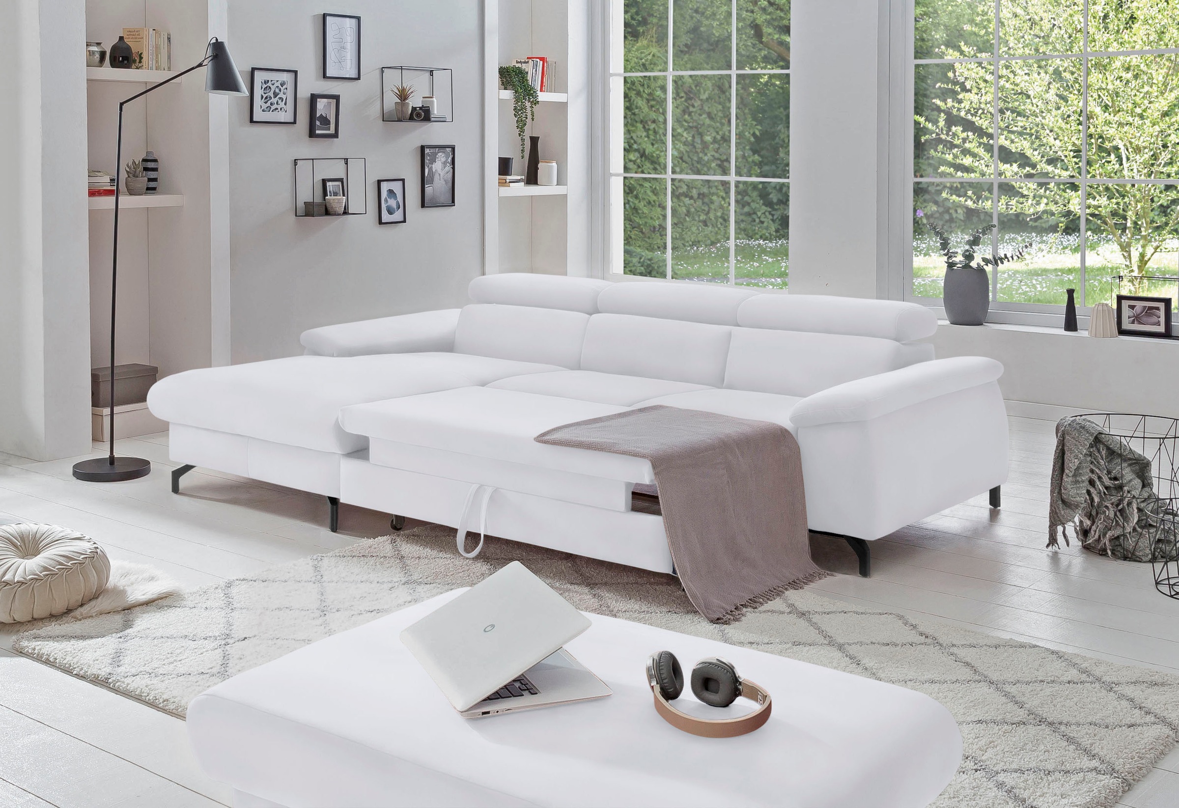 COTTA Ecksofa »Kitty L-Form«, mit Kopfteilverstellung, wahlweise mit Bettfunktion & Bettkasten