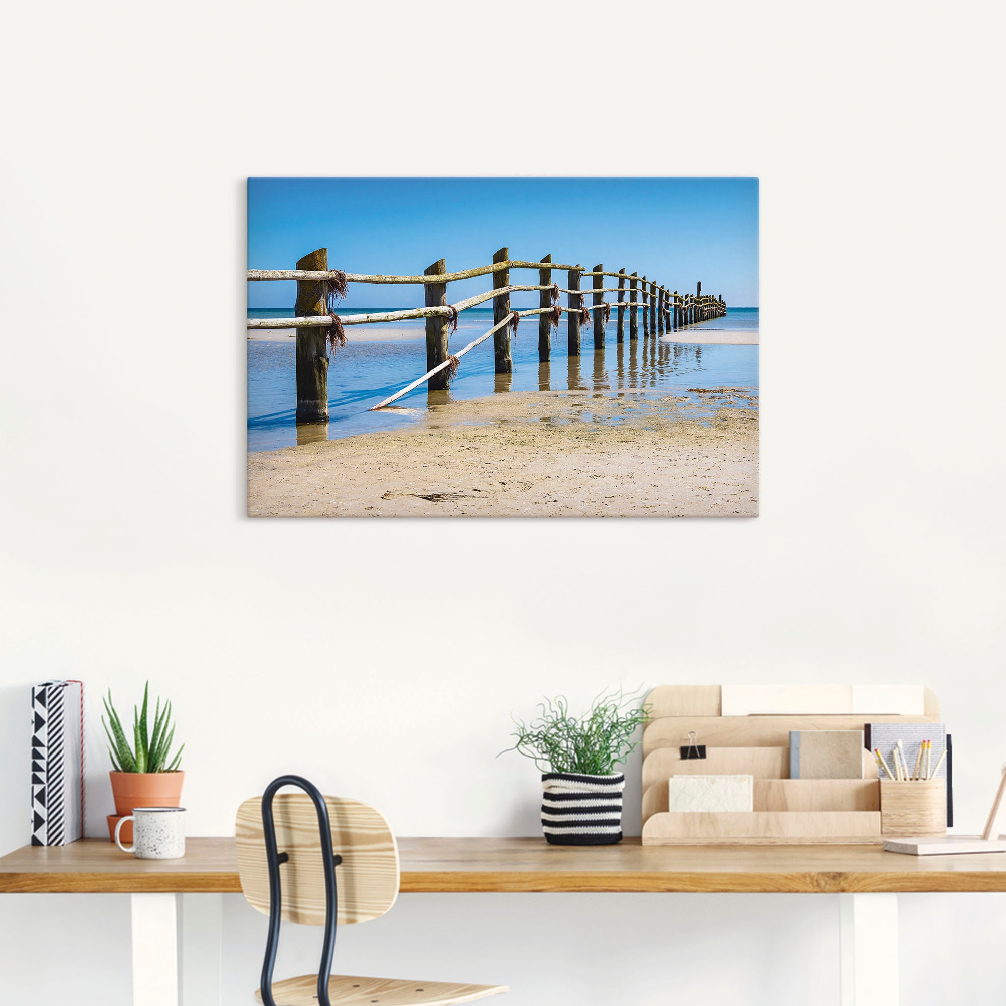 Artland Leinwandbild »Ostseeküste auf dem Fischland-Darß«, Strand, (1 St.), auf Keilrahmen gespannt