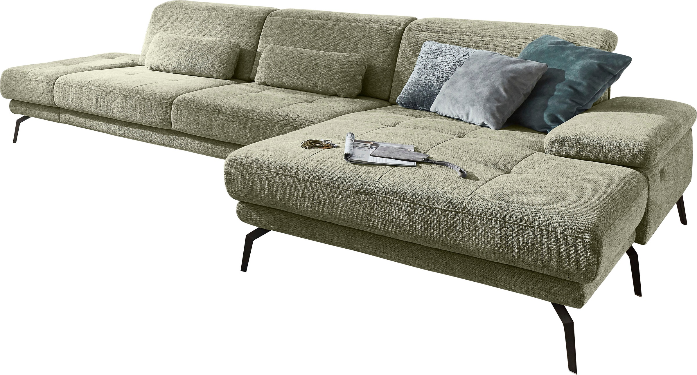 Die PlanBar Ecksofa »MP-IN20126 L-Form mit Kaltschaum-Polsterung«, mit Kopfteilverstellung, optional Sitztiefen- & Armteilverstellung