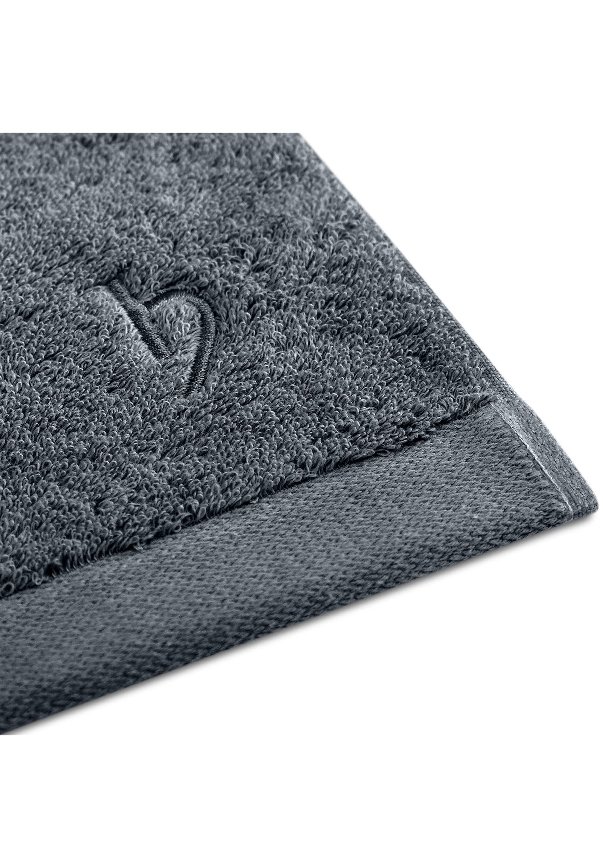 herzbach home Saunatuch »Pura« 550g/m², Premium-Qualität, 100% Baumwolle, einfarbig