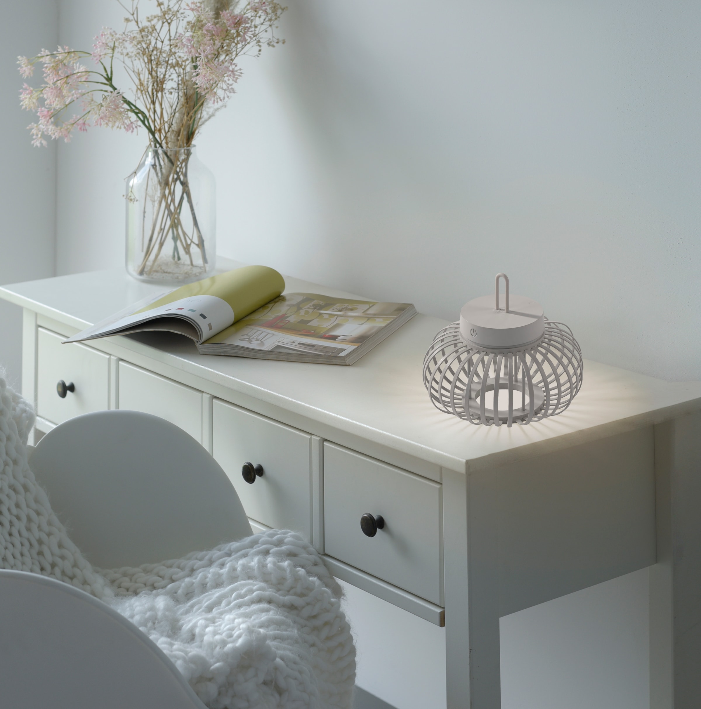 JUST LIGHT Pendelleuchte »AKUBA« LED-Modul 1 Stk. Warmweiß Akkuleuchte