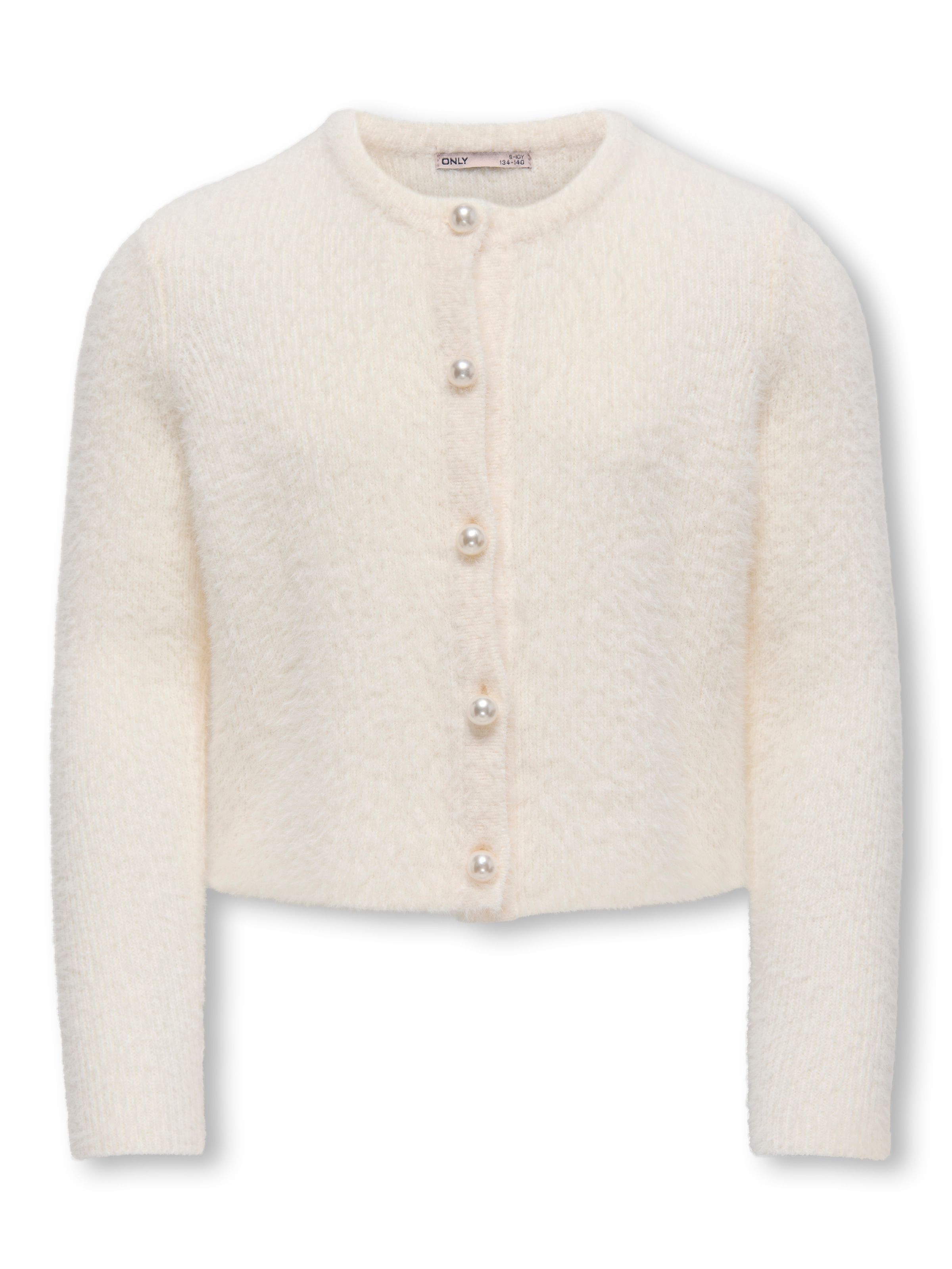 KIDS ONLY Strickjacke »KOGPIUMO PETRA PEARL O-NECK CAR CP KNT«