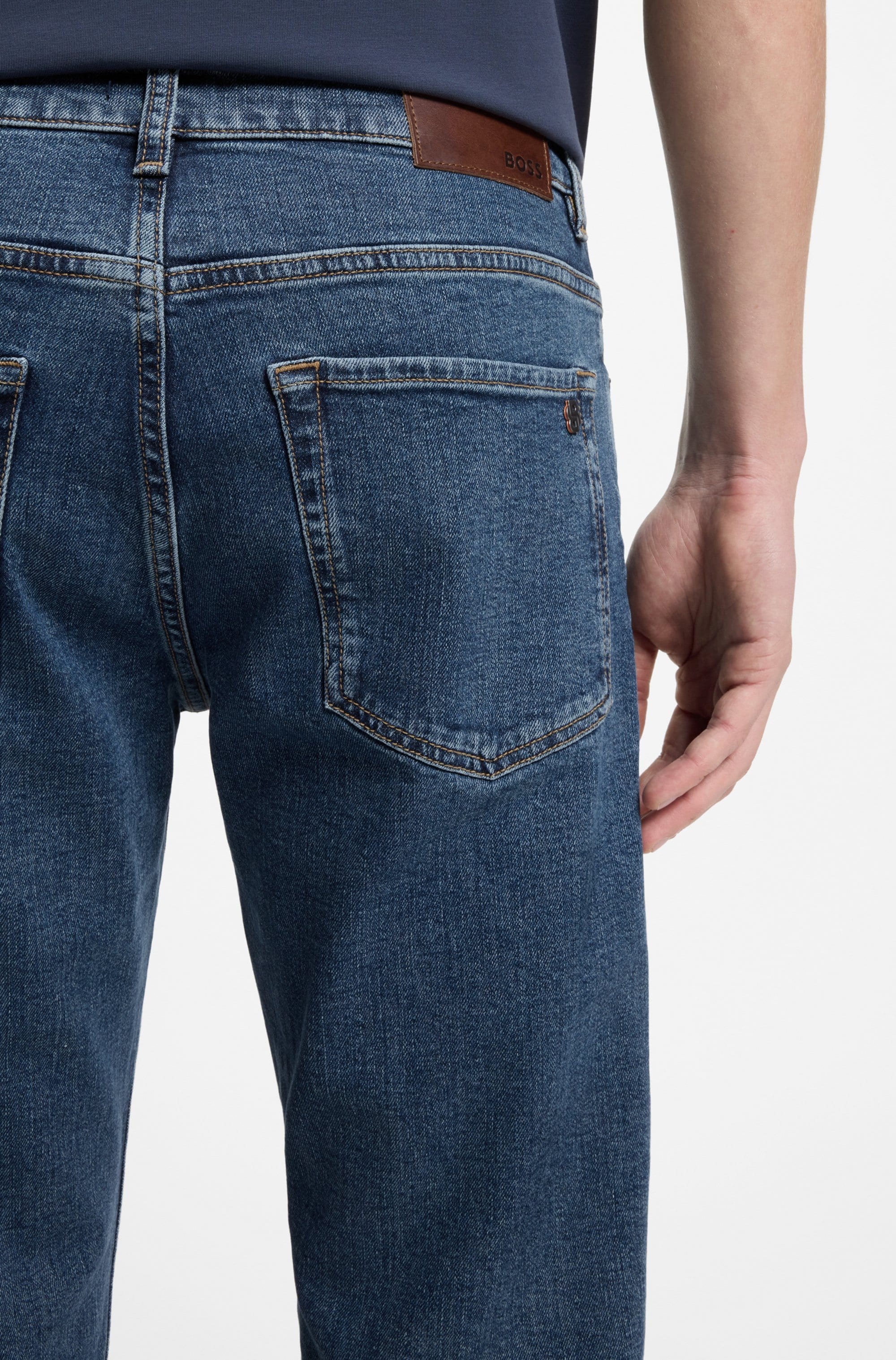 BOSS ORANGE »RE.MAINE« Regular Fit, Baumwoll-Mix, used washed