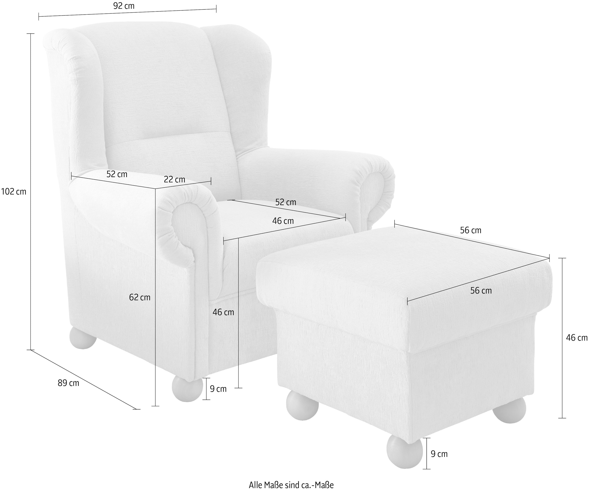 Home affaire Polstergarnitur »Torello« 2 tlg. tlg.