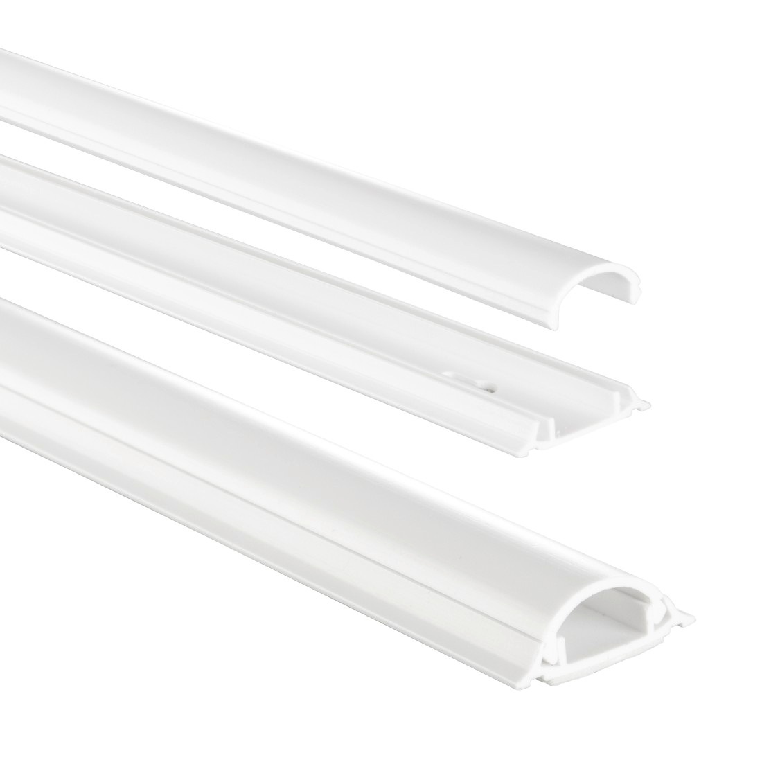 Kabelkanal, halbrund, PVC, 100/3,5/0,9 cm, überstreichbar...