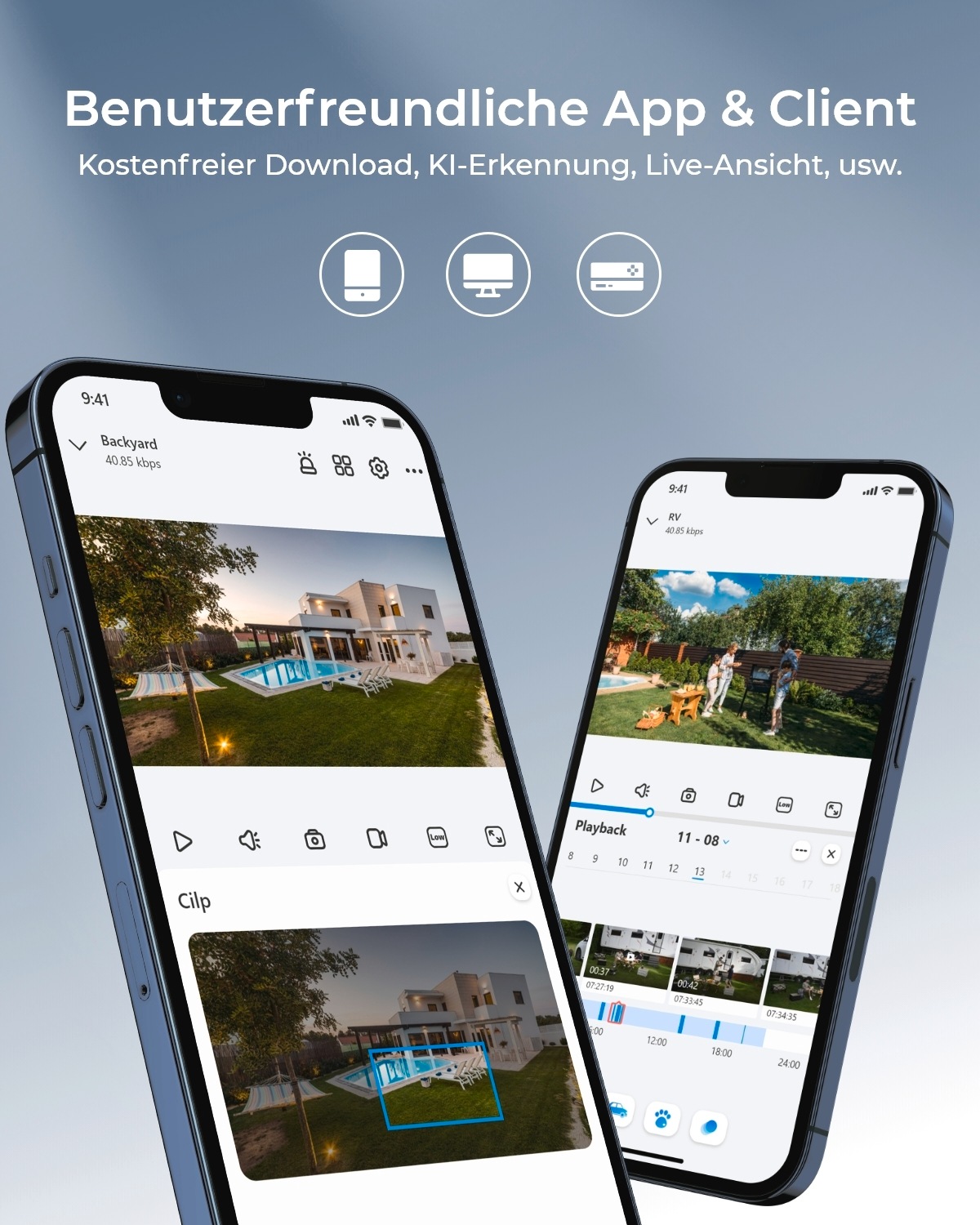 Reolink Überwachungskamera »Lumus Series E430 WiFi-Outdoor«, Außenbereich