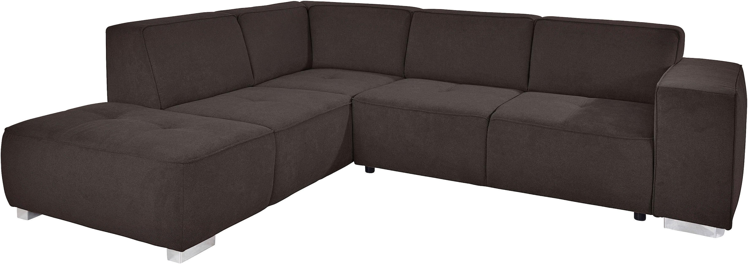 INOSIGN Ecksofa »Sapporo L-Form«, wahlweise Bettfunktion oder Sitztiefenverstellung, Federkern