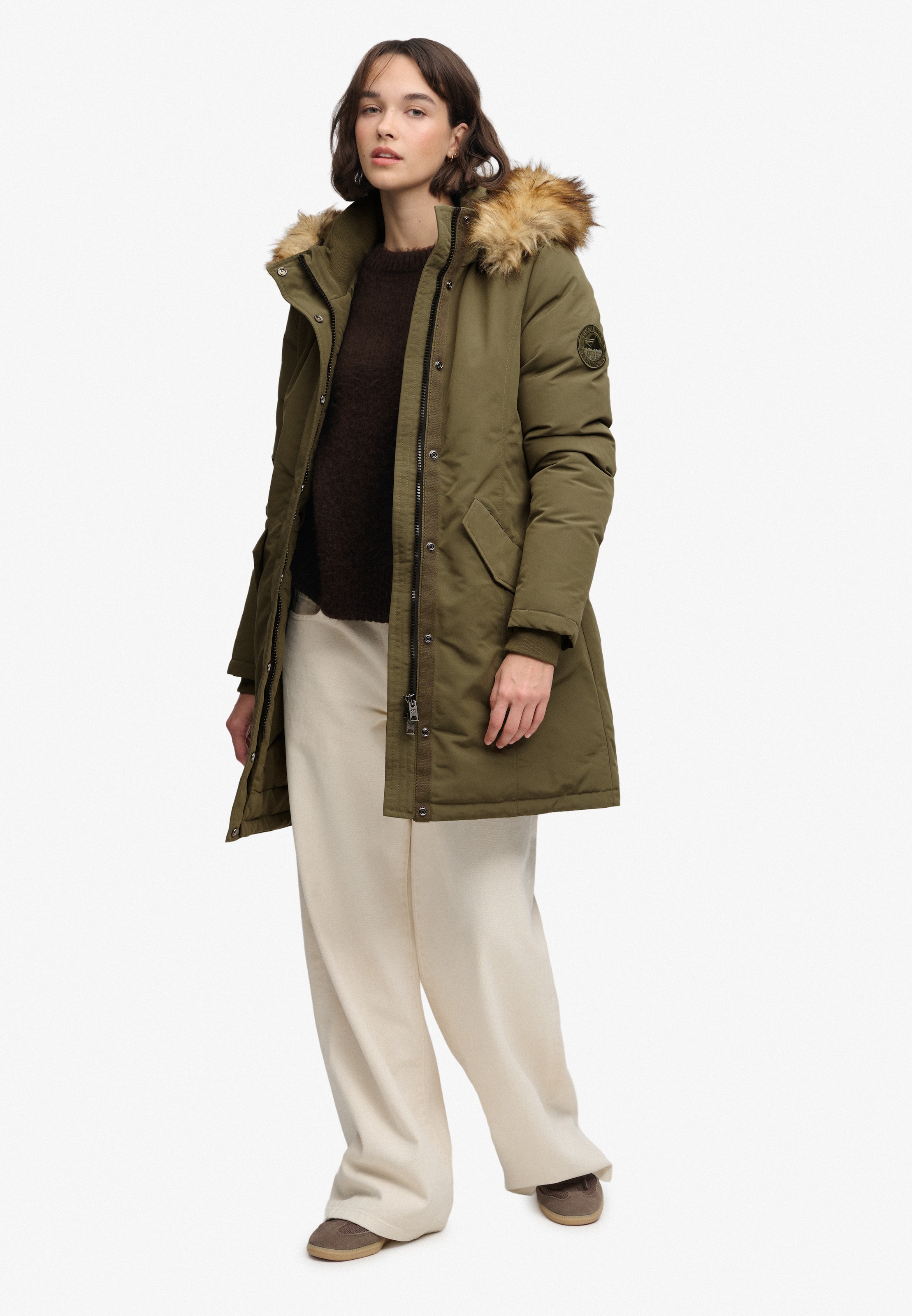 Superdry Parka »HOODED EVEREST PARKA JACKET« mit Kapuze Kunstfaser, relaxed fit