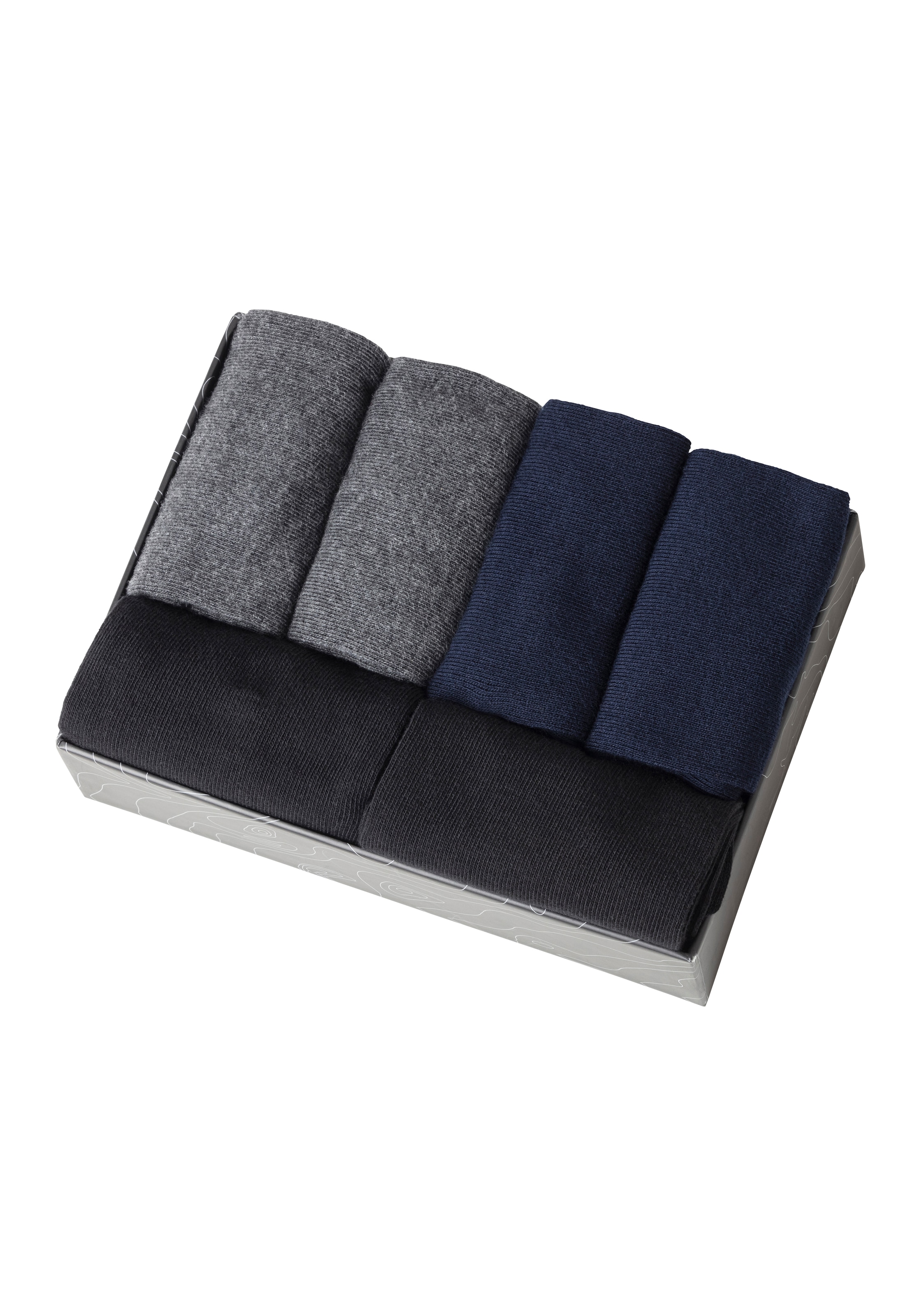 John Devin Businesssocken, (Packung, 6 Paar), lange Form, wertig in Box verpackt