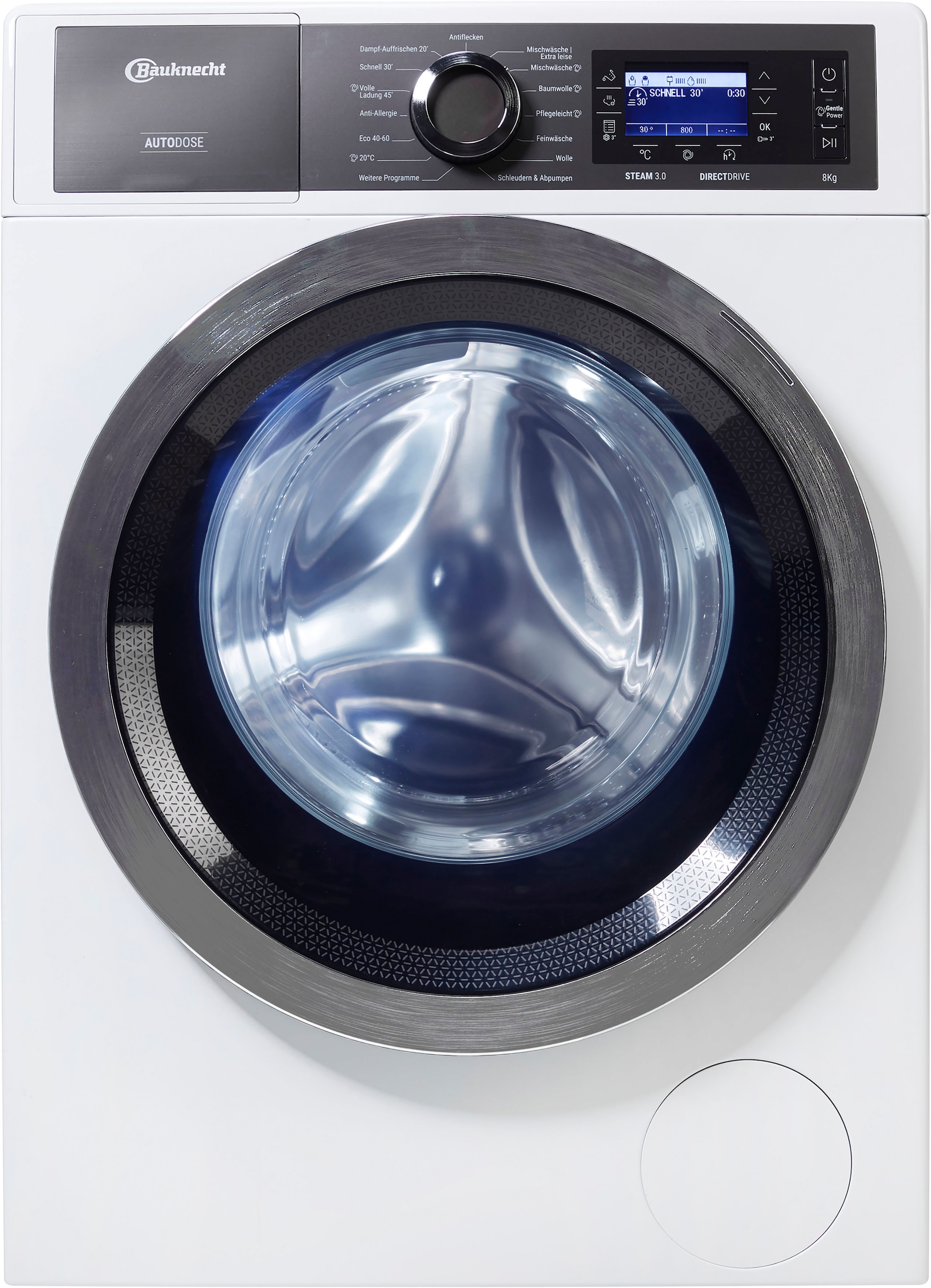 BAUKNECHT Waschmaschine »B8 W846WB DE«, B8 W846WB DE, 8 kg, 1400 U/min, AutoDose, 4 Jahre Herstellergarantie