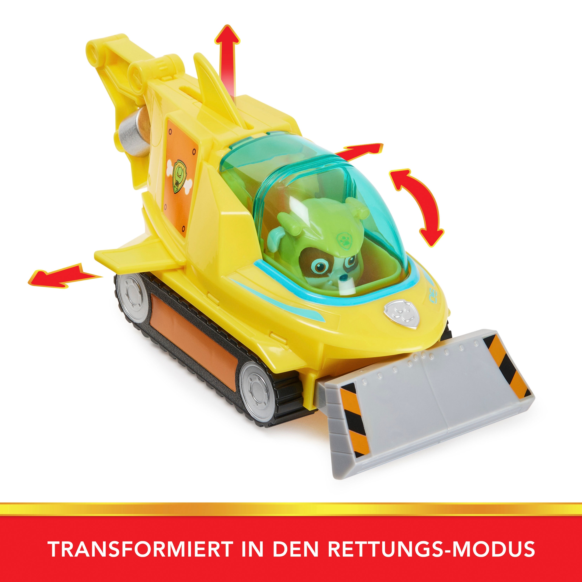 Spin Master Spielzeug-Auto »Paw Patrol - Aqua Pups - Basic Themed Vehicles Solid Rubble«, mit Funktionen