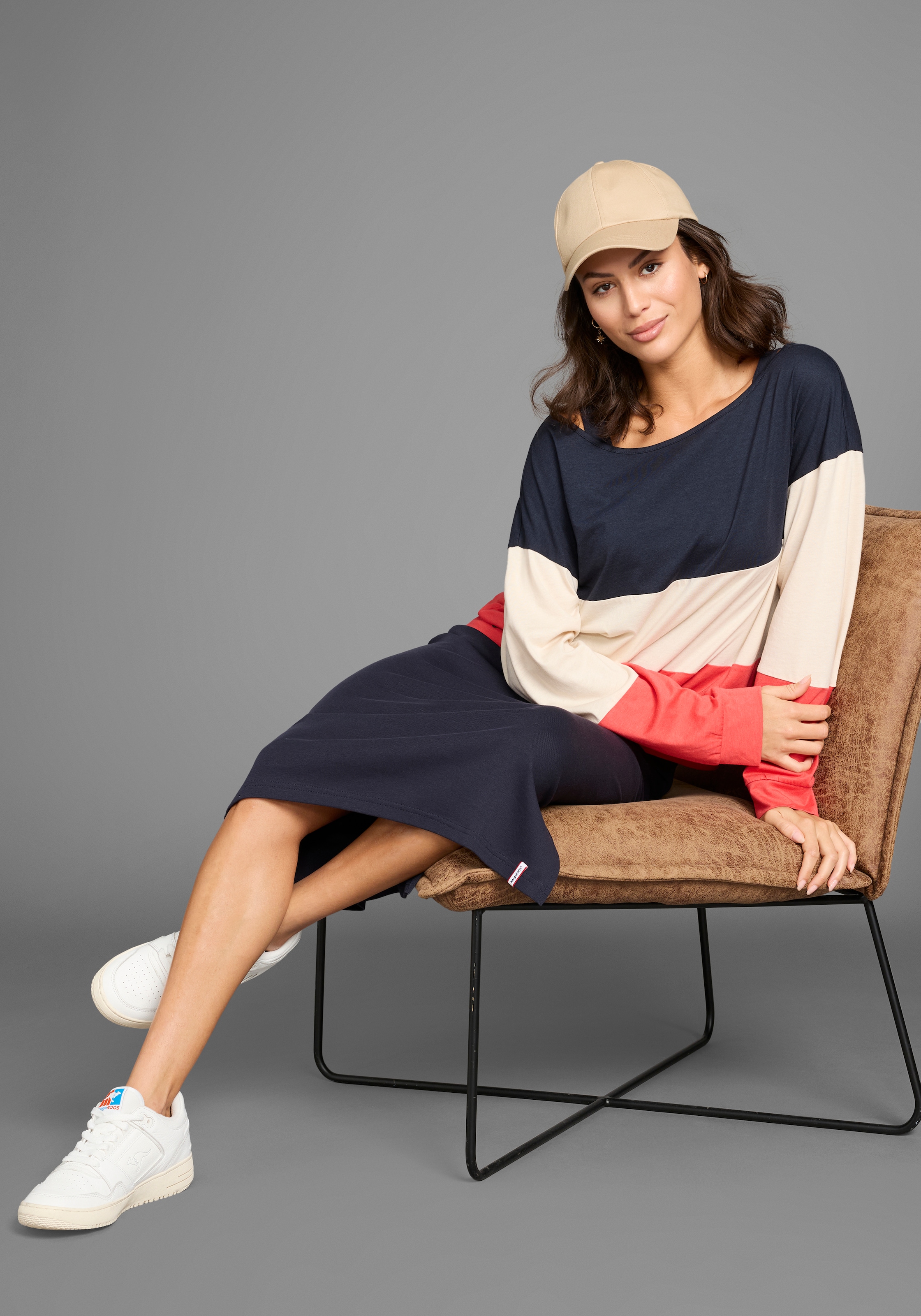 KangaROOS 2-in-1-Kleid, (Set, 2 tlg.), mit Streifenshirt im Lagenlook - NEUE KOLLEKTION