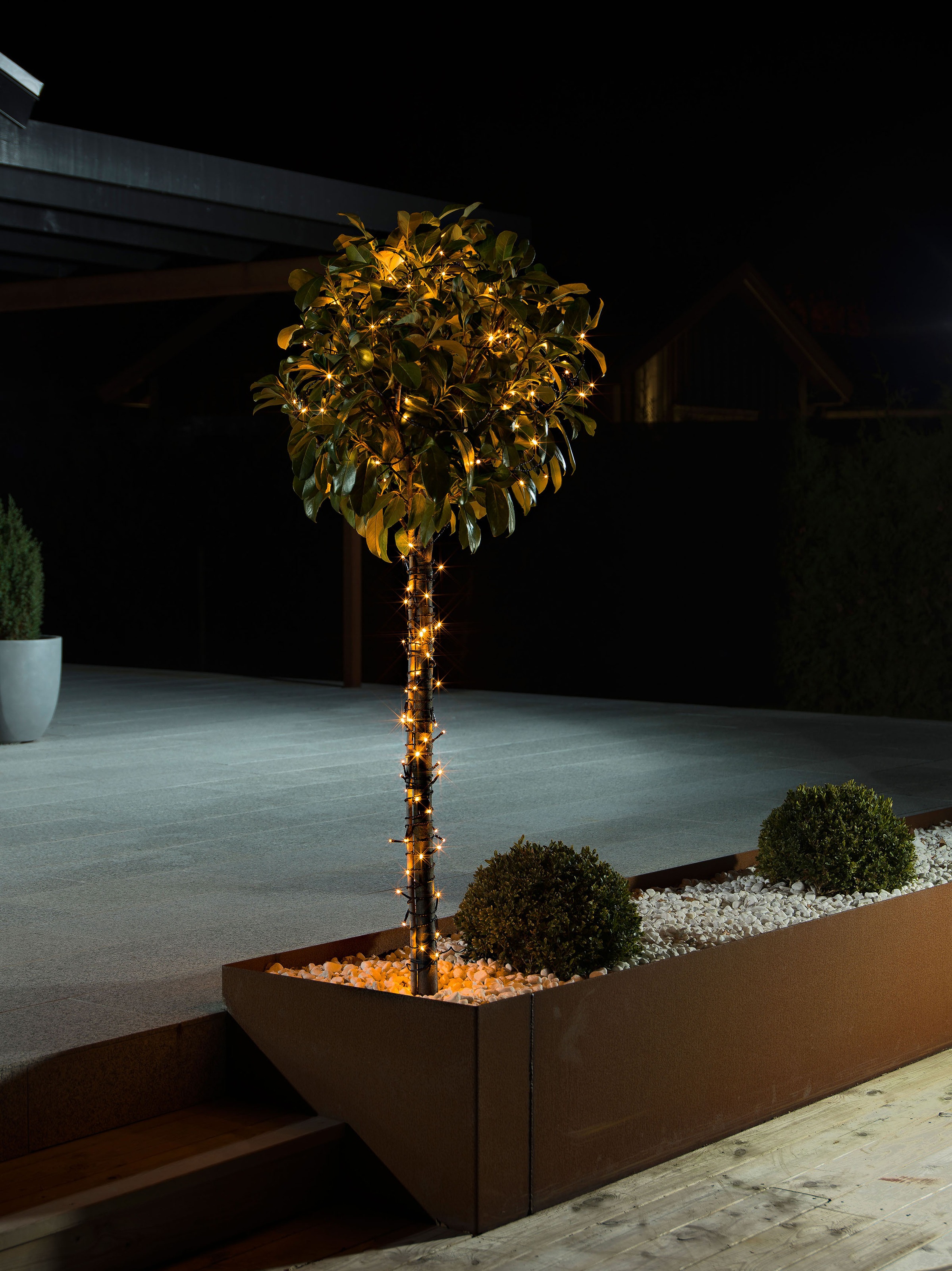 KONSTSMIDE LED-Lichterkette, 120 St.-flammig, LED Lichterkette, mit Glimmereffekt, 120 bernsteinfarbene Dioden