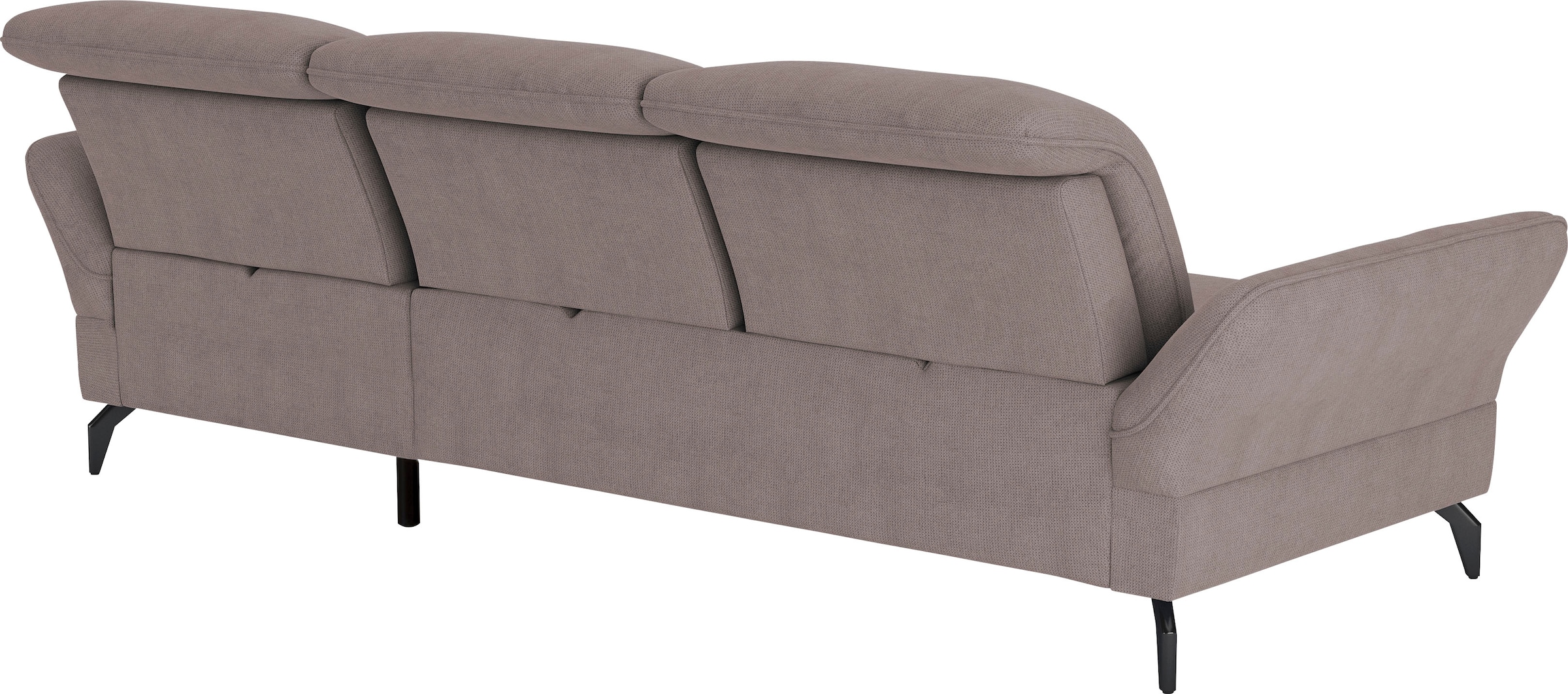 sit&more Ecksofa »Leandro L-Form«, Wahlweise mit Bett-, Kopfteil - und Armlehnfunktion, sowie Bettkasten