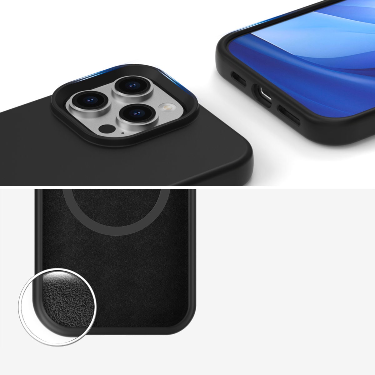 4smarts Handyhülle »Silikon Case Cupertino für Apple iPhone 16 Pro«, Backcover, Schutzhülle, Handyschutzhülle, Case, Schutzcase, stoßfest
