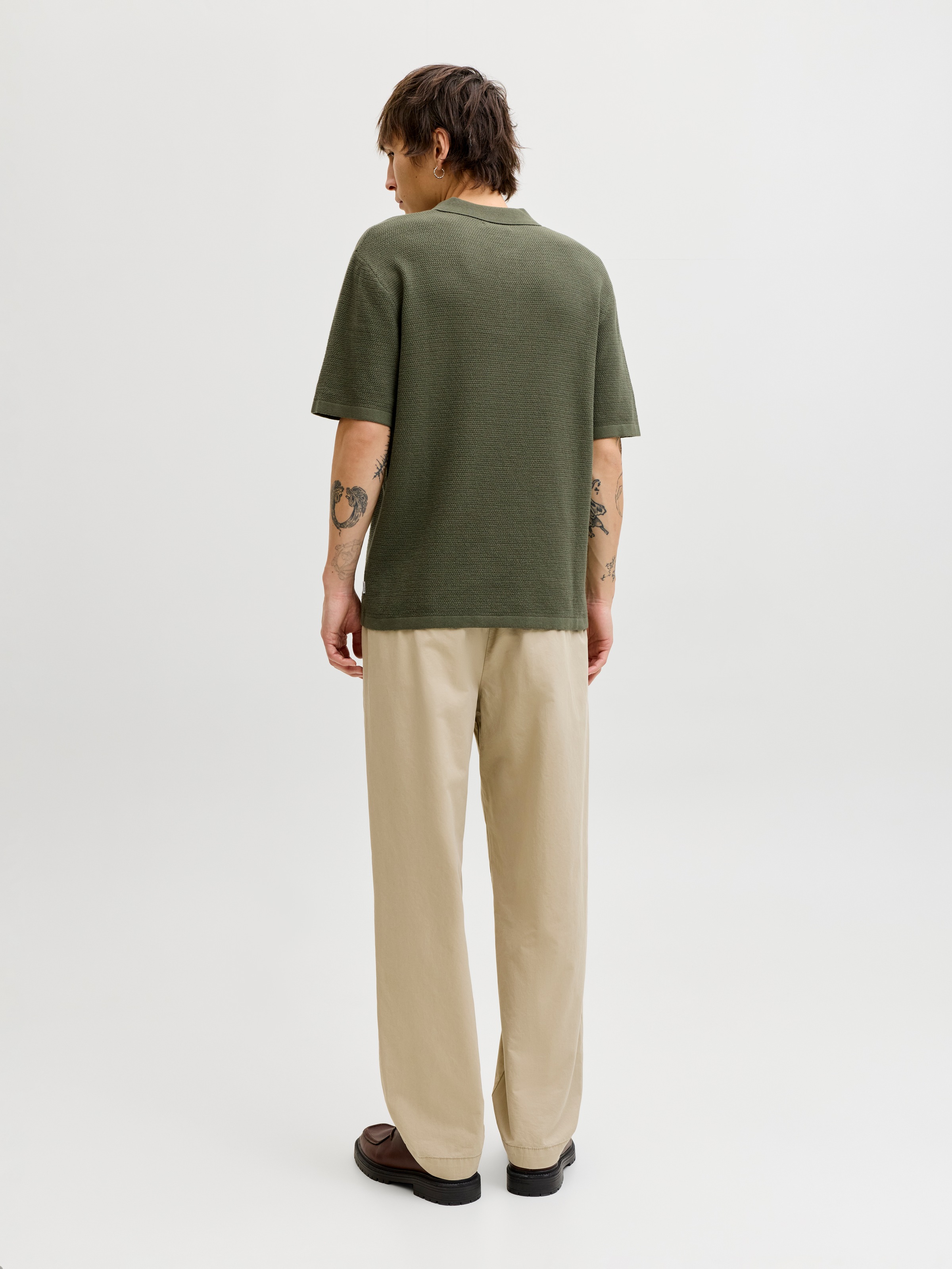 Jack & Jones Kurzarmpullover »JJEGEORGE KNIT POLO SS SN« mit Polo Kragen