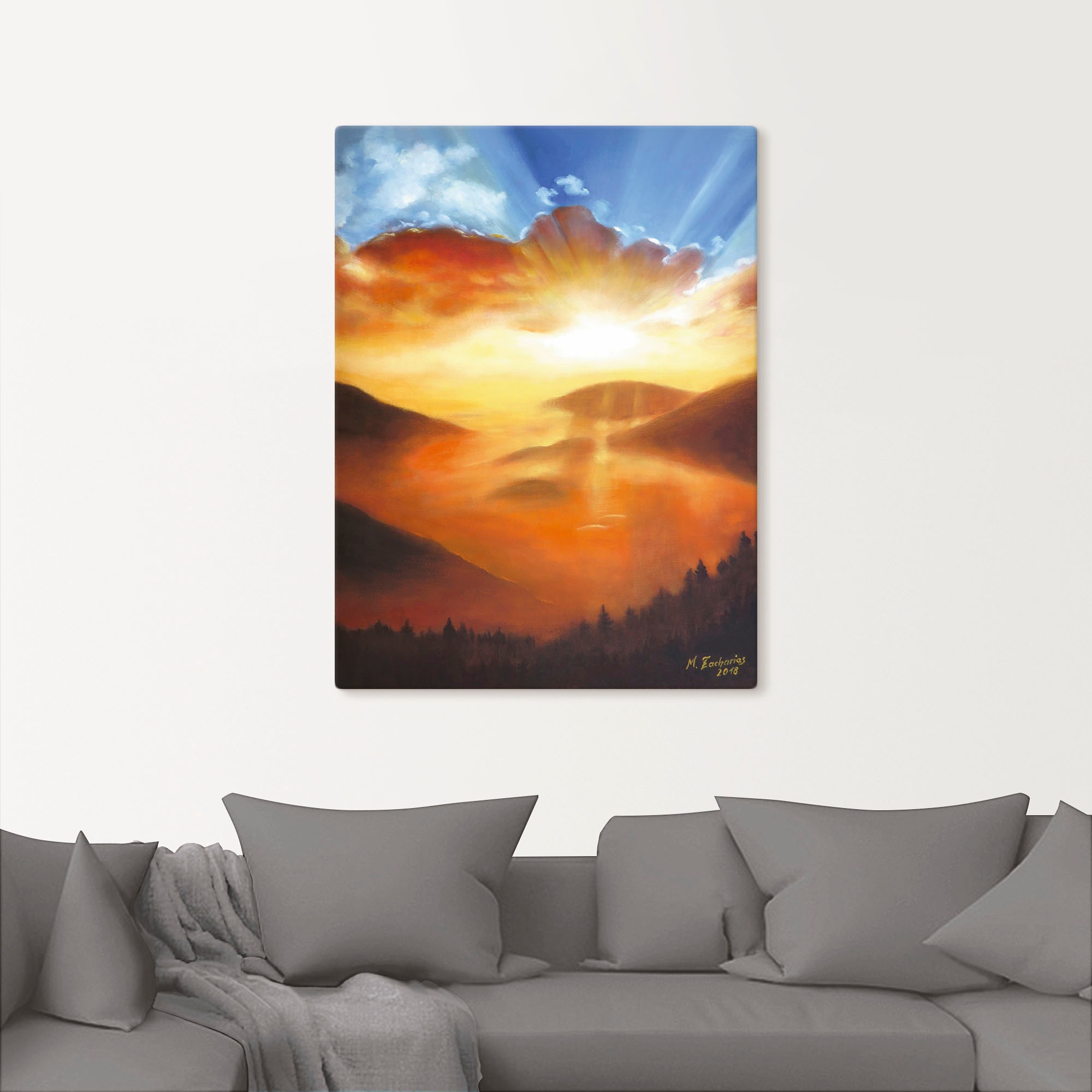 Artland Wandbild »Erwachen in der Natur«, Bilder vom Sonnenuntergang & -aufgang, (1 St.), als Leinwandbild, Poster in verschied. Größen