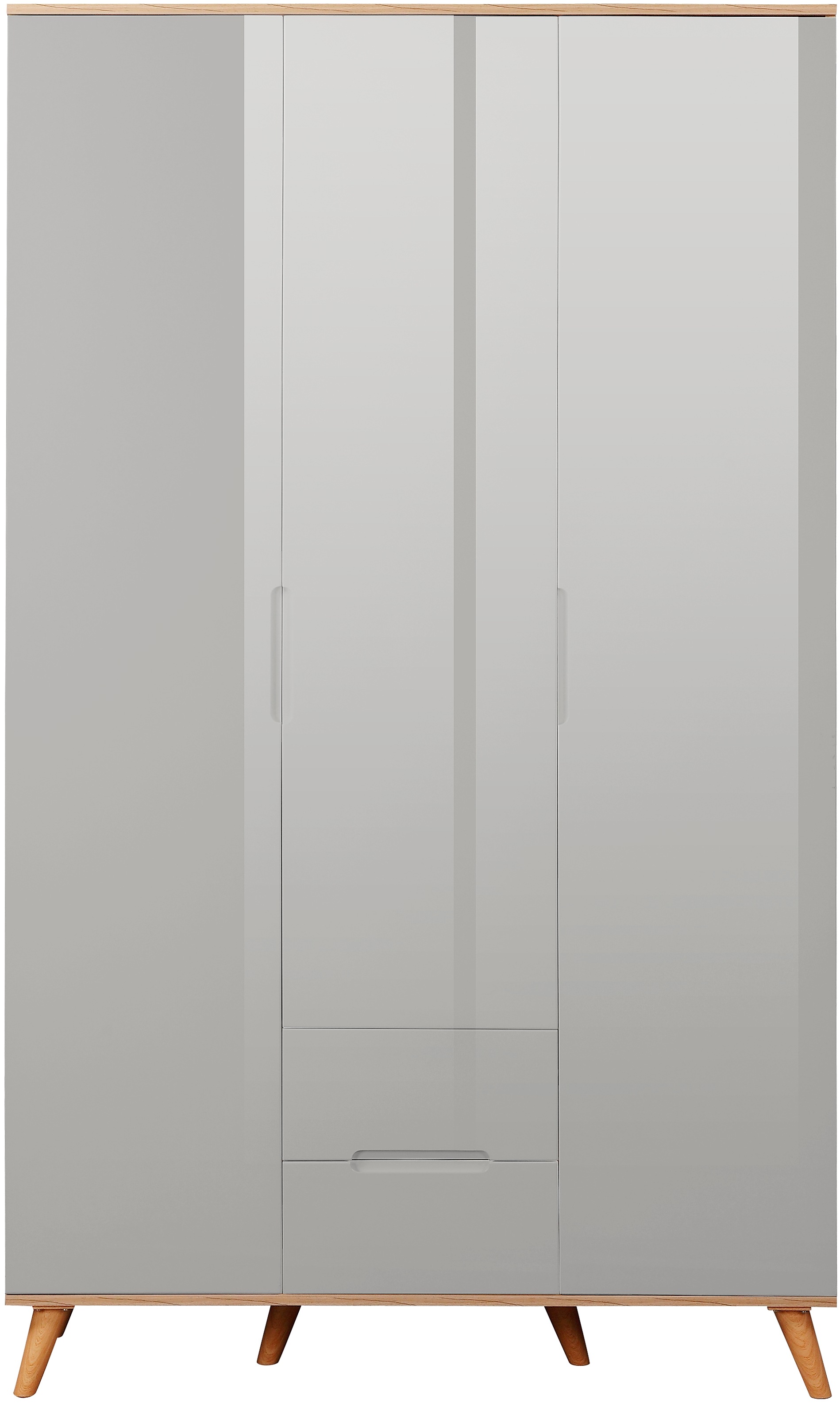 andas Kleiderschrank »Lund Schlafzimmerschrank Bestseller im skandinavischem Design«, Garderobenschrank mit Premium Innenausstattung, Breite 120cm