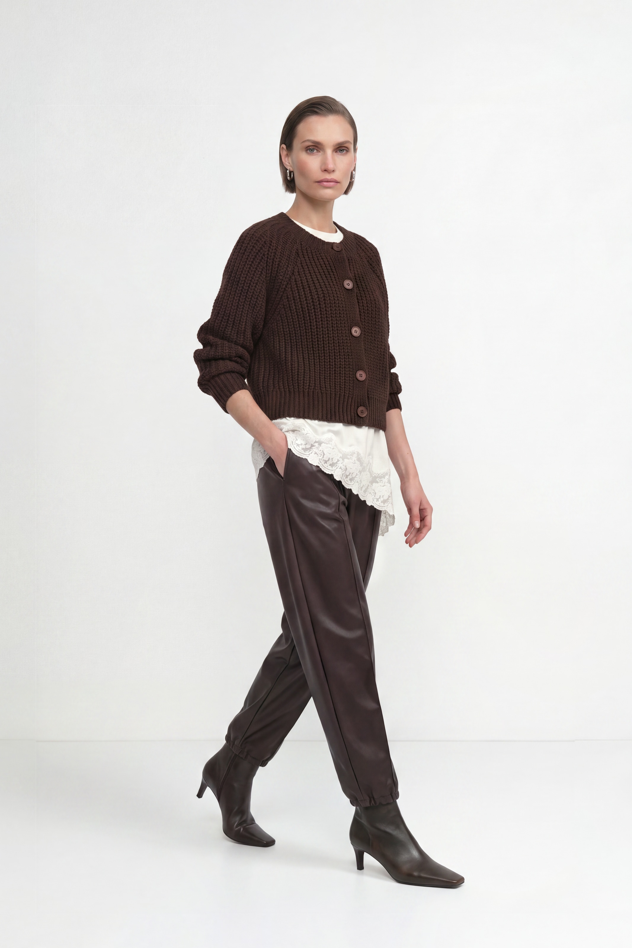 RICHROYAL Strickjacke Regular fit mit Rundhalsausschnitt
