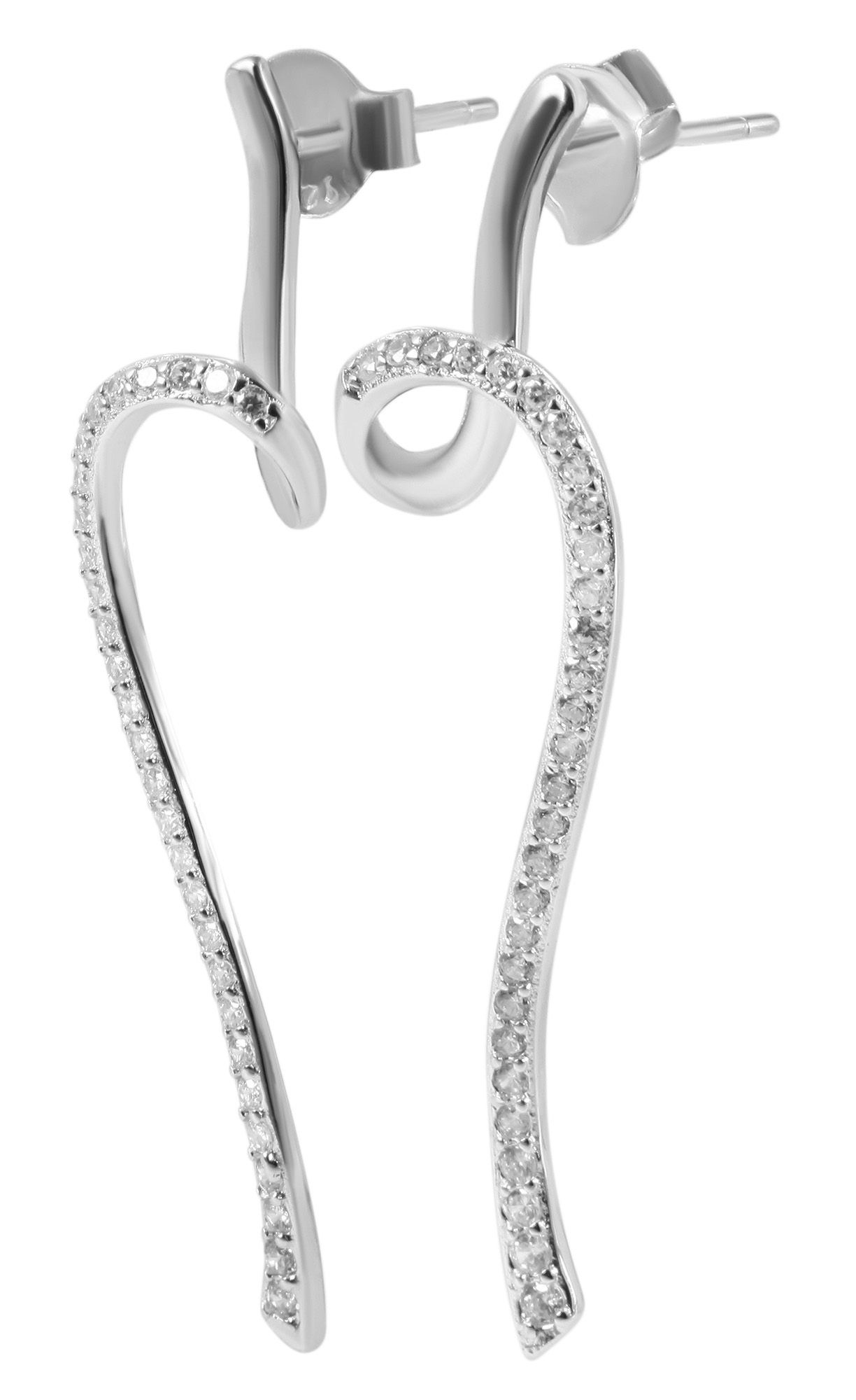 Adelia´s Paar Ohrstecker »Damen Ohrringe ¿ Ohrstecker aus 925 Silber mit Zirkonia«