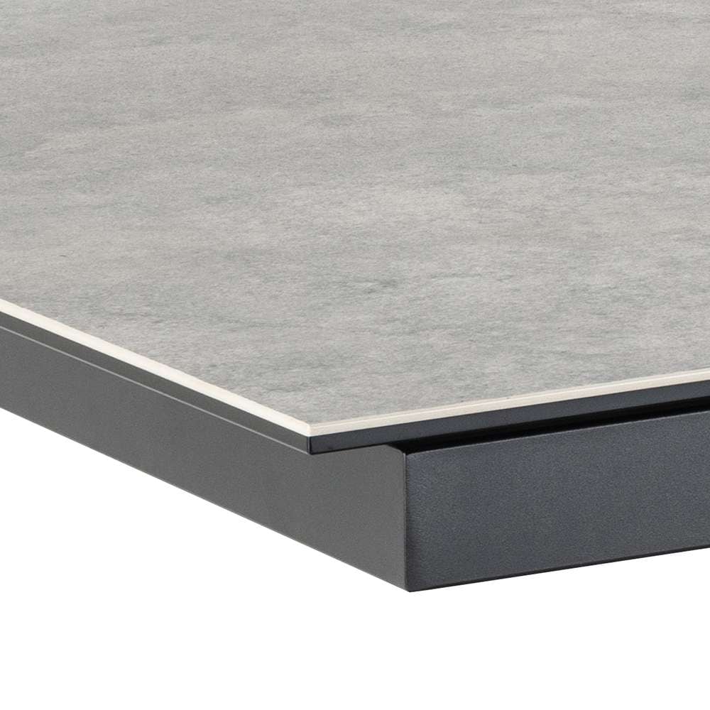 ACTONA GROUP Esstisch »Heaven, Rechteckig Tischplatte aus rauer Keramik, Kreuzfuß, ausziehbar« Kratzfest, wasserabweisend, Sitzplatz für 4-8 Personen, B: 168/210 cm