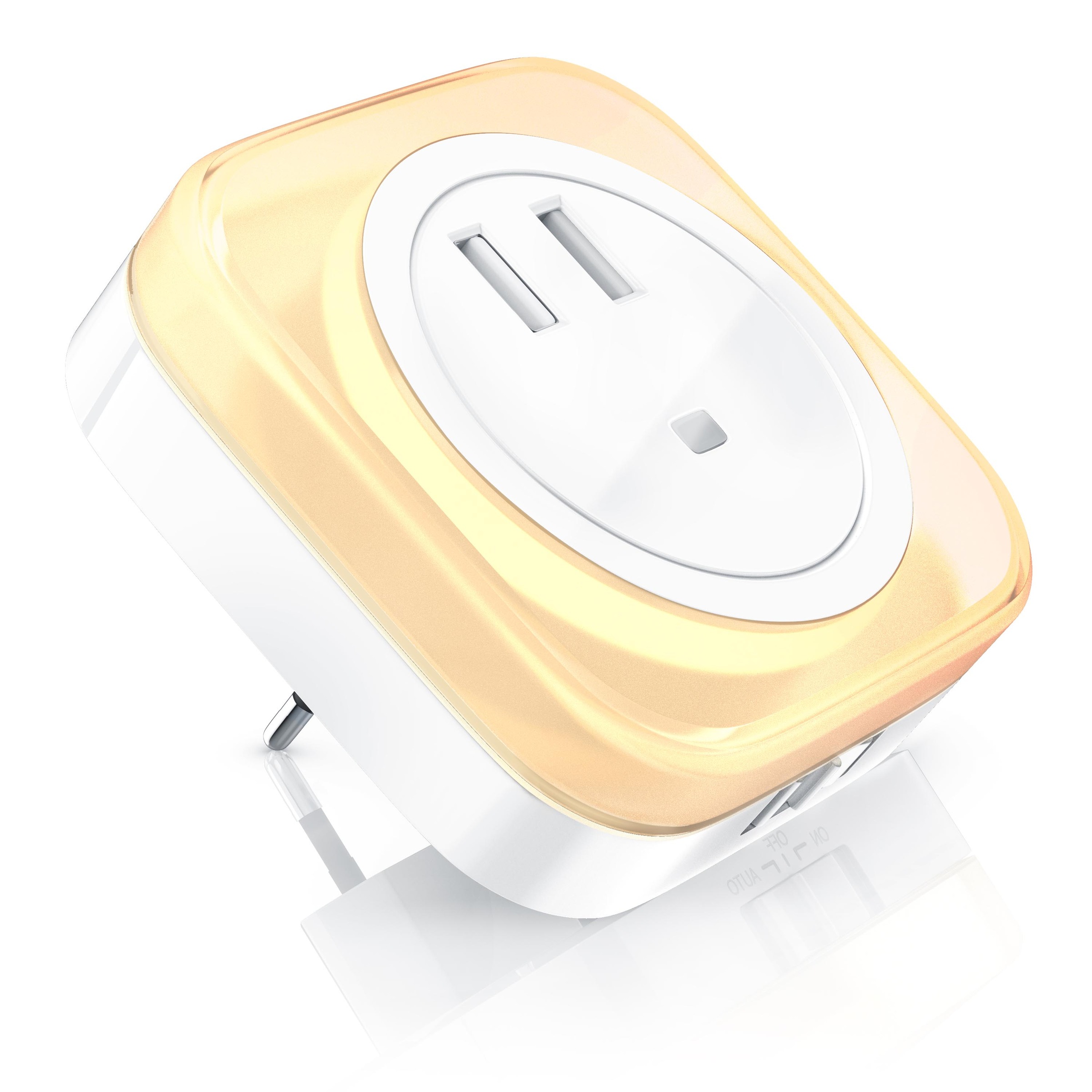 BEARWARE LED Nachtlicht mit Dual USB Ladefunktion
