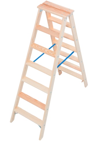 KRAUSE Doppelleiter »STABILO«, Holz, 2x7 Stufen, Arbeitshöhe ca. 245 cm kaufen