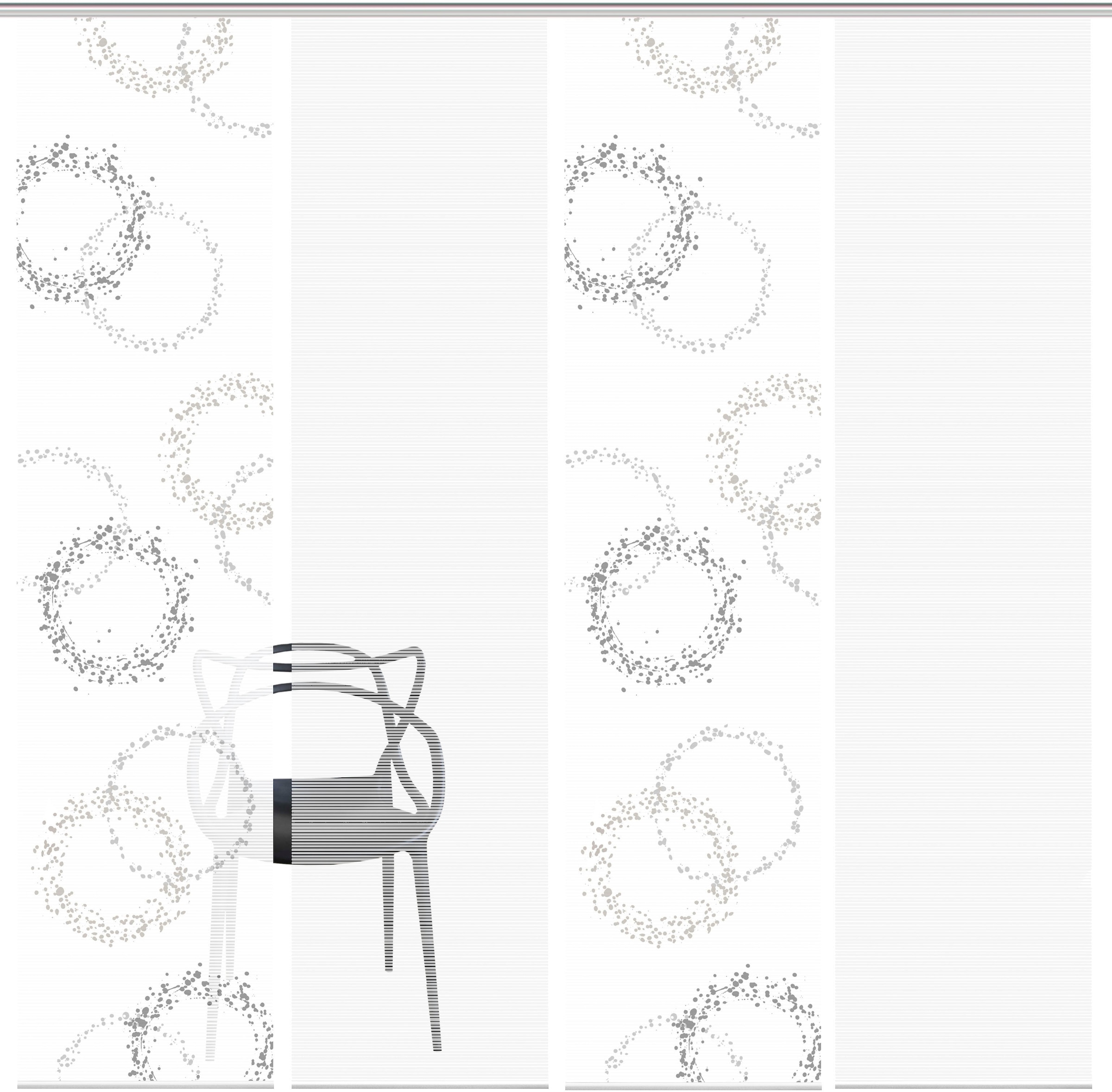 Vision S Schiebegardine »AINUR 4er SET« Paneelwagen 4 Stk. tlg. Schiebevorhang Digidruck 4er Set AINUR