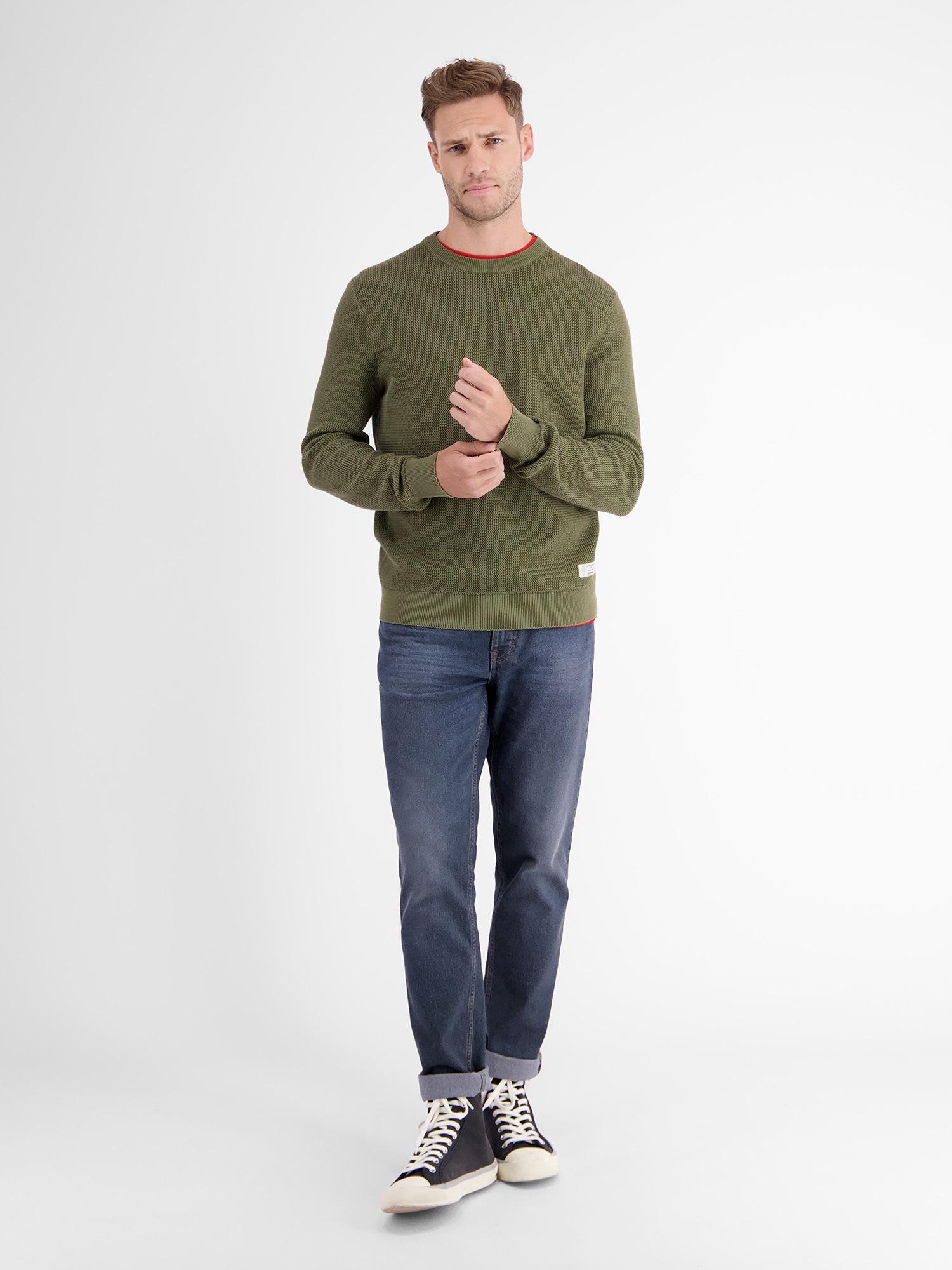LERROS Strickpullover »LERROS Strickpullover, O-Neck«
