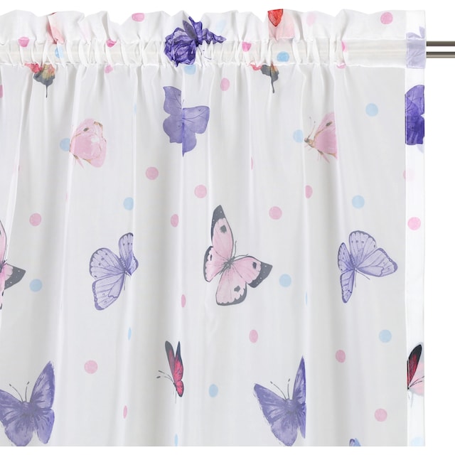 Lüttenhütt Gardine »Schmetterling«, (1 St.), Kindergardine, gewebt,  transparent, verschiedene Größen bestellen bei OTTO