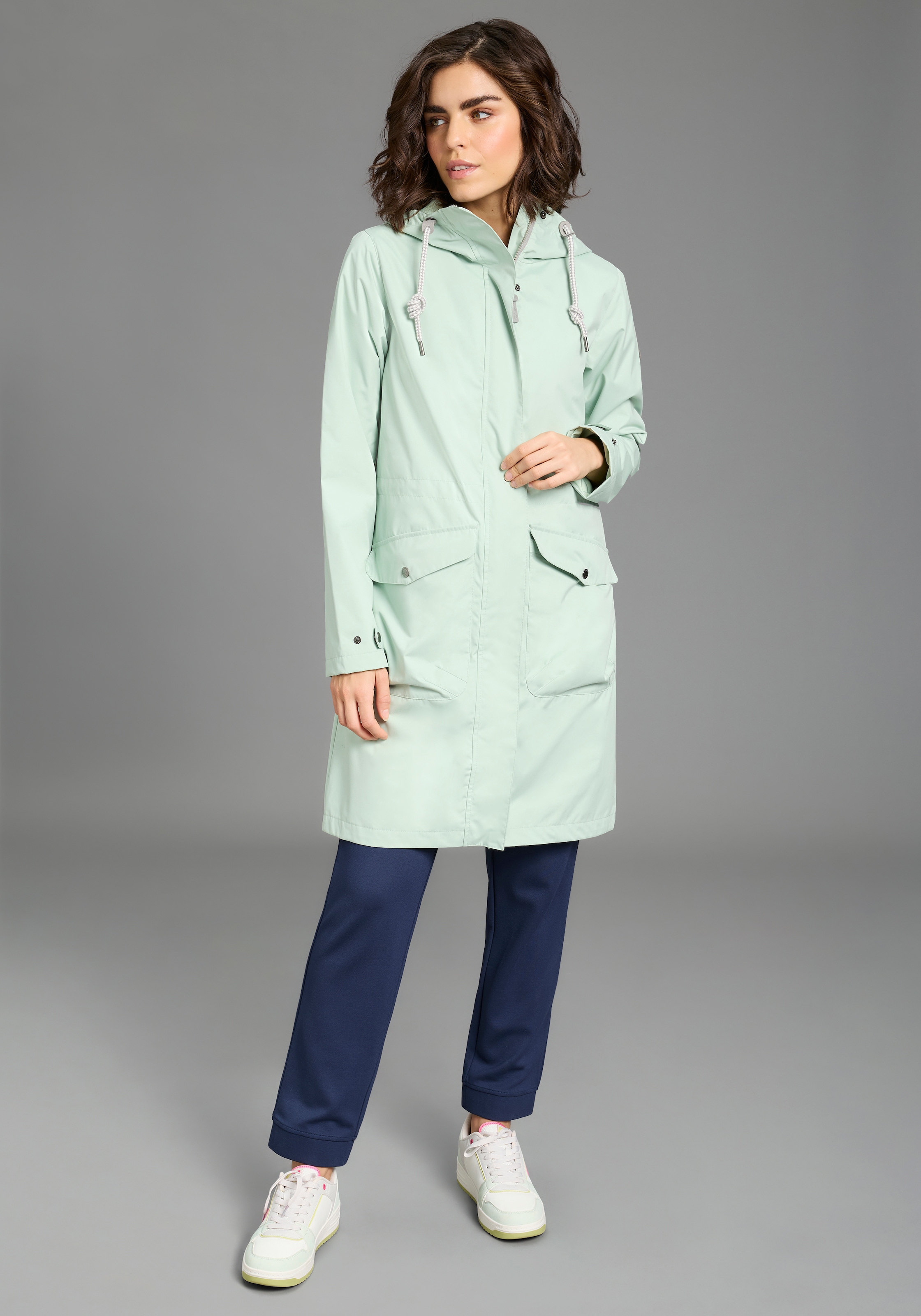 KangaROOS Funktionsparka mit Kapuze mit Kapuze, mit gefütterter Kapuzenfütterung, Übergangsjacke