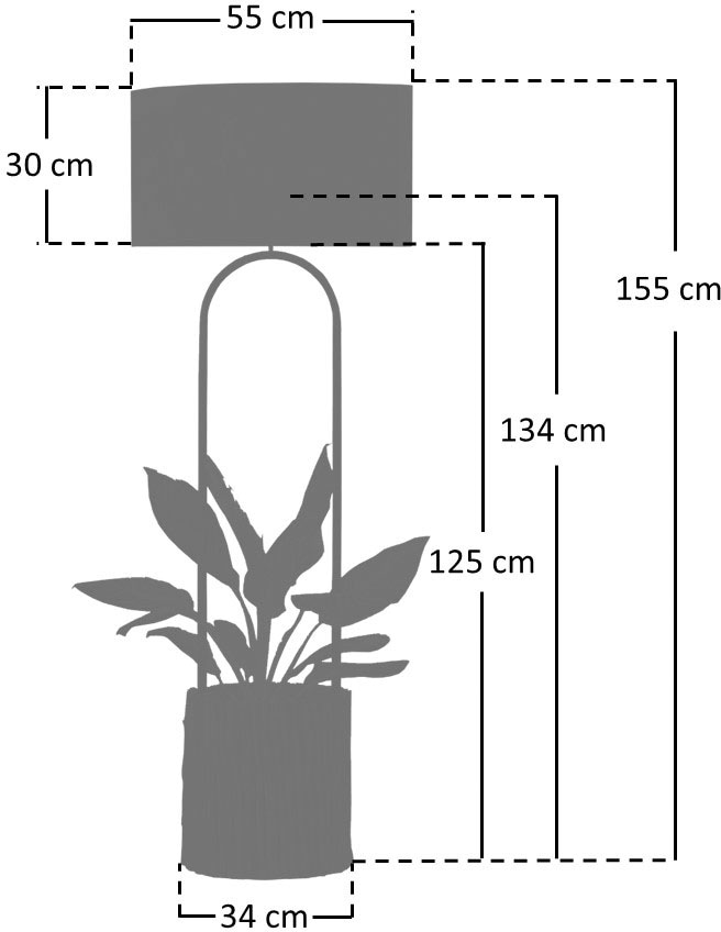 SalesFever Stehlampe »Branches«, 1 flammig, Leuchtmittel E27 | ohne Leuchtmittel, handgefertigt, mit Pflanzenkorb