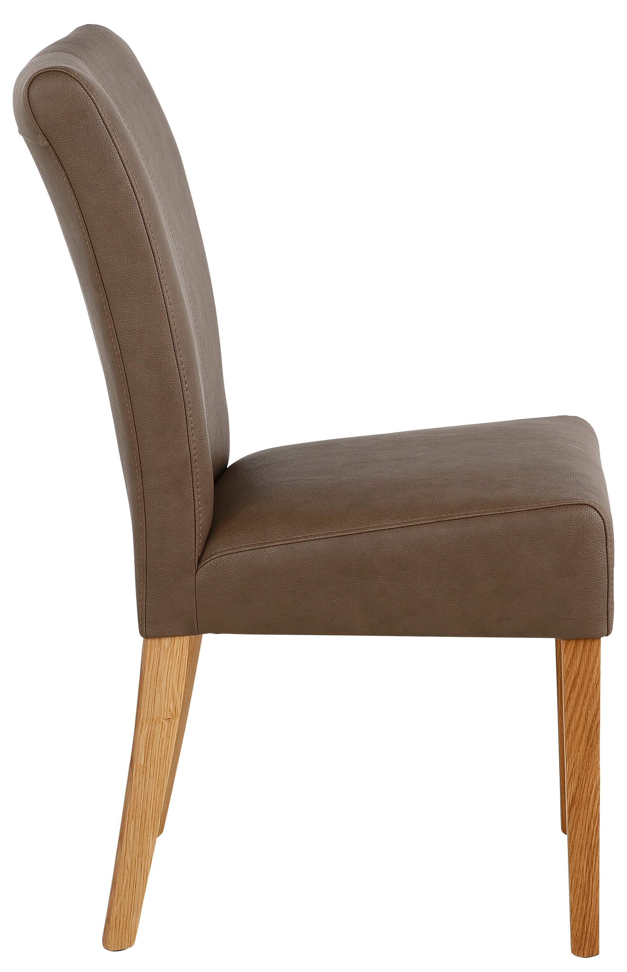 Home affaire Esszimmerstuhl »Queen Polsterstuhl BESTSELLER«, (Set), 6 St., Kunstleder, verschiedene Bezüge, Gestell Massivholz