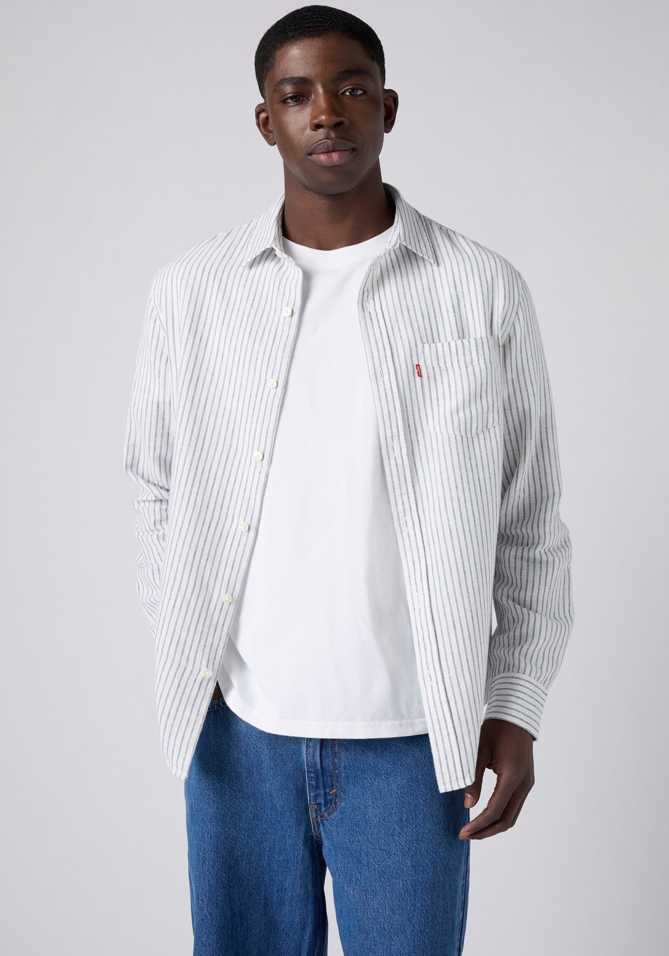 Levi's® Langarmhemd »SUNSET 1 POCKET STANDARD« Leinen- Struktur