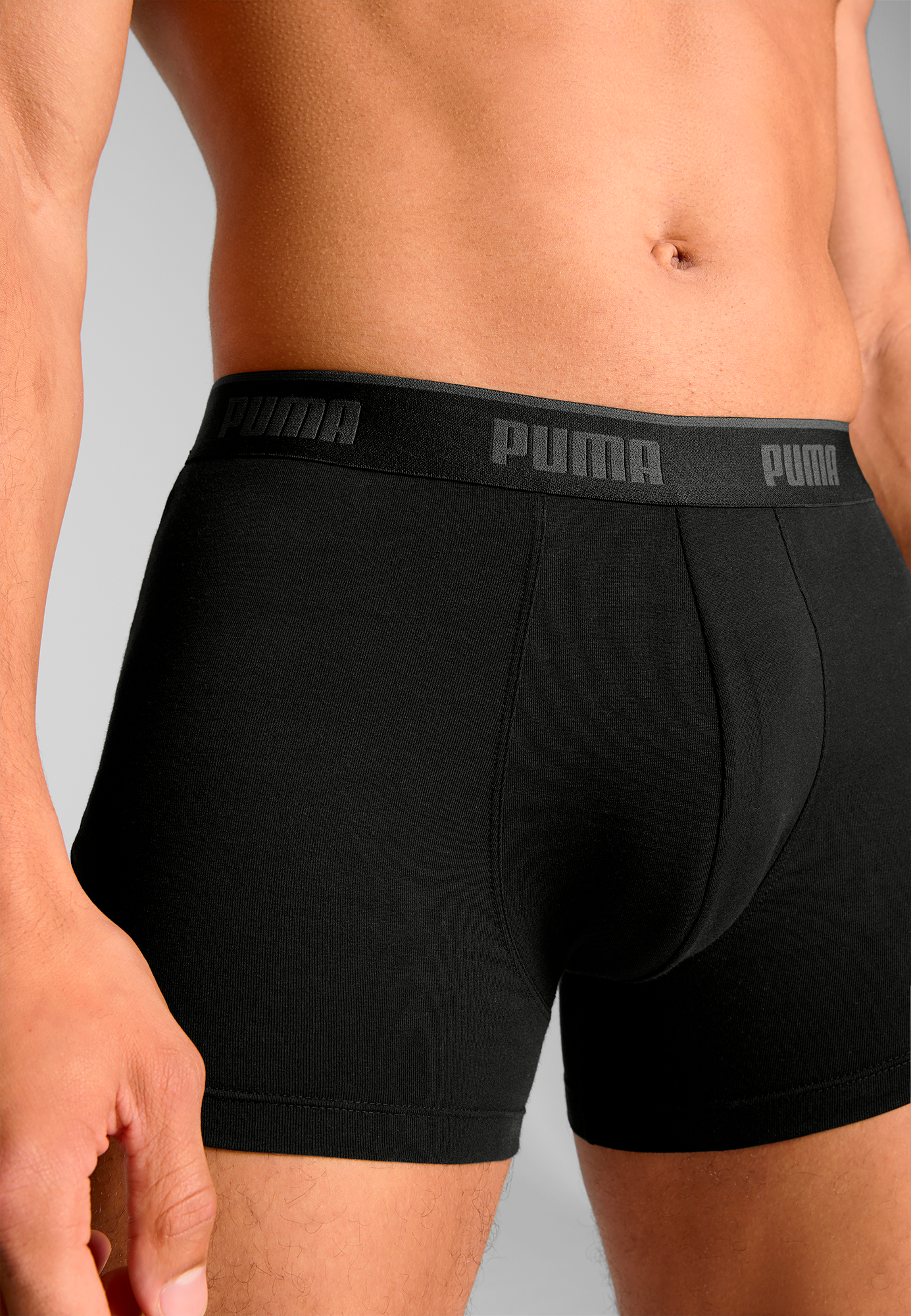 PUMA Boxershorts »PUMA MEN EVERYDAY BASIC BOXERS 3P«, (3er Pack), Komfortabler elastischer Logobund