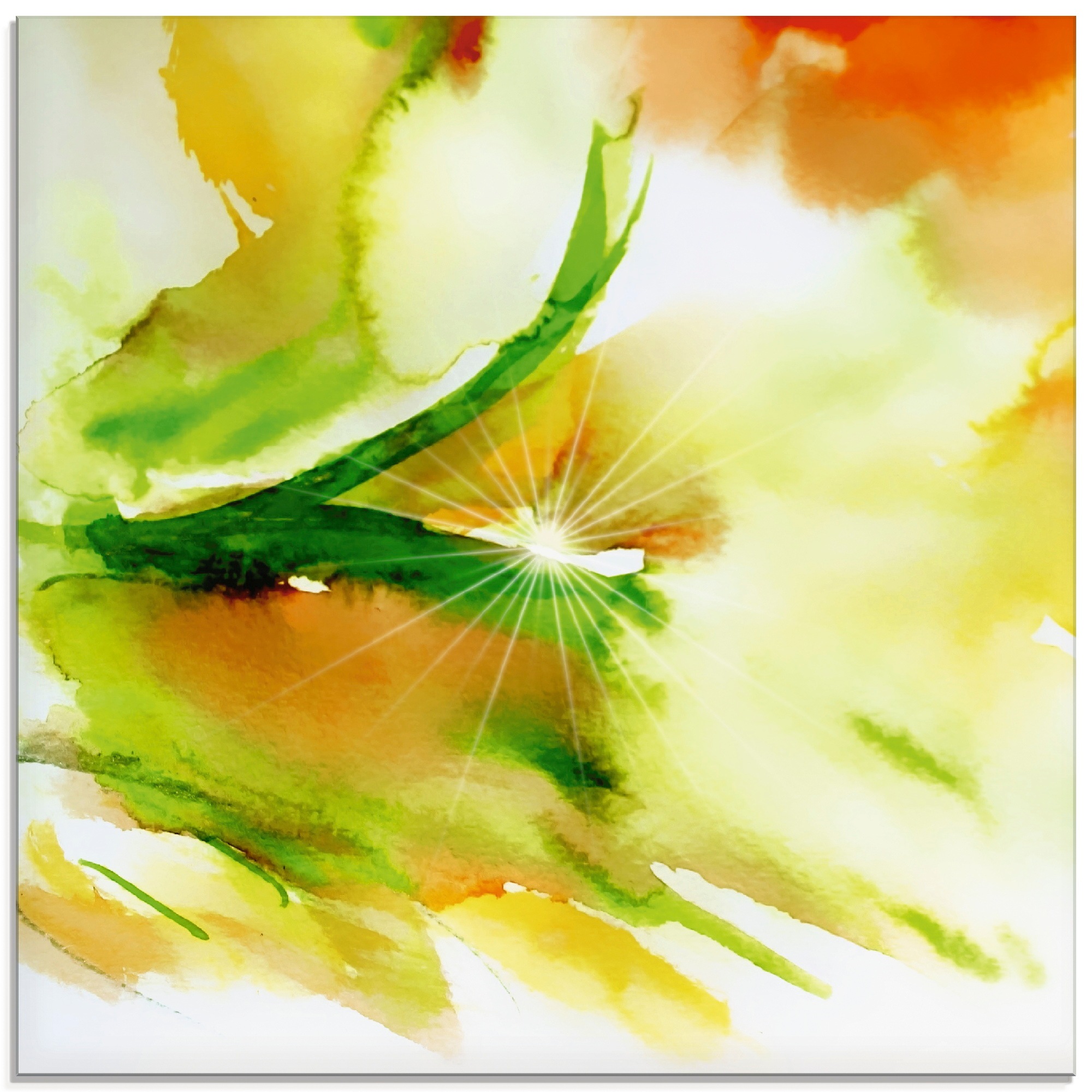 Artland Glasbild »Morgenlicht«, Gegenstandslos, (1 St.)