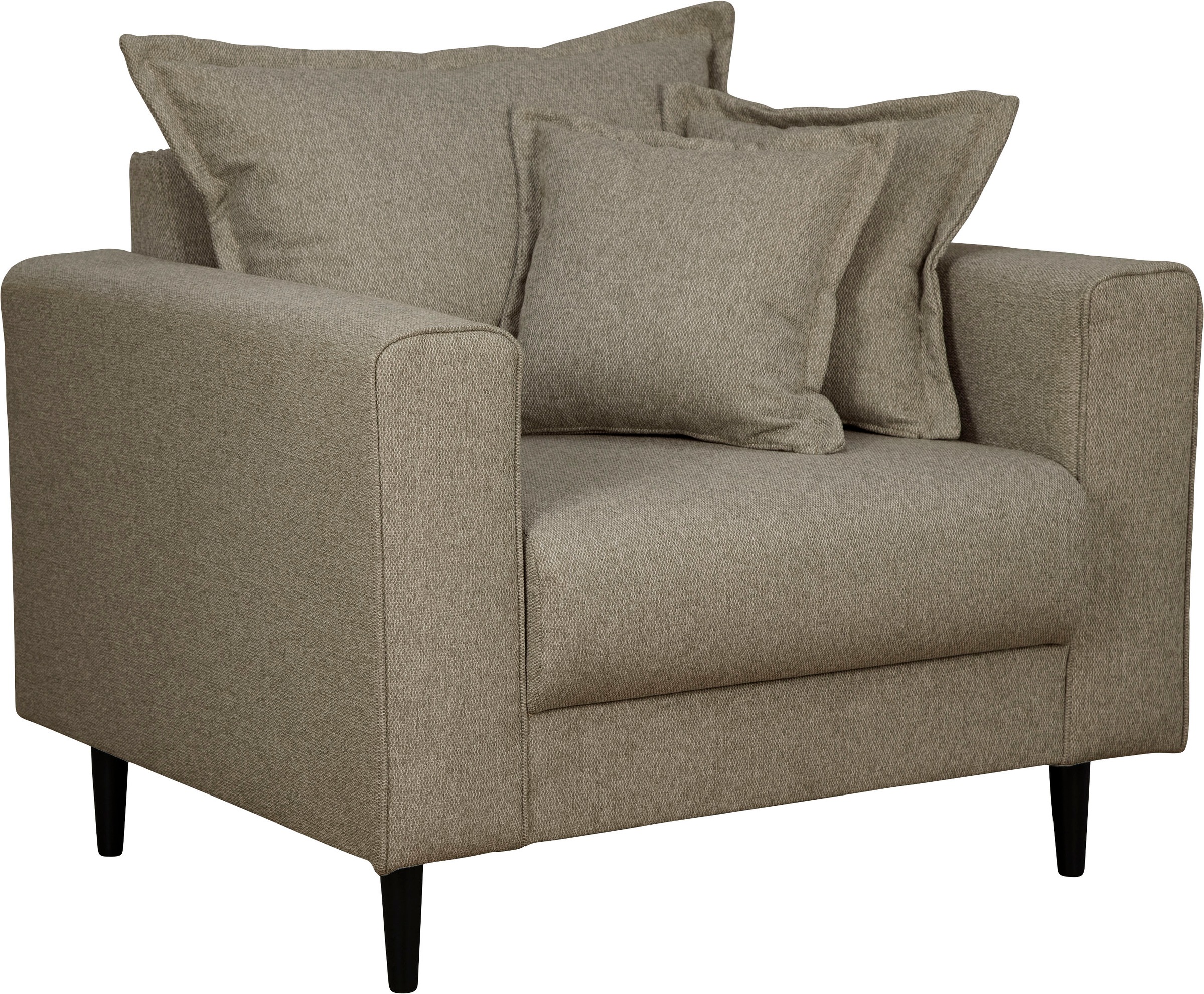 Home affaire Sessel »VEYRAS Loungesessel, Maße B/T/H: 95/84/76 cm«, mit Wellenunterfederung, incl. Kissen