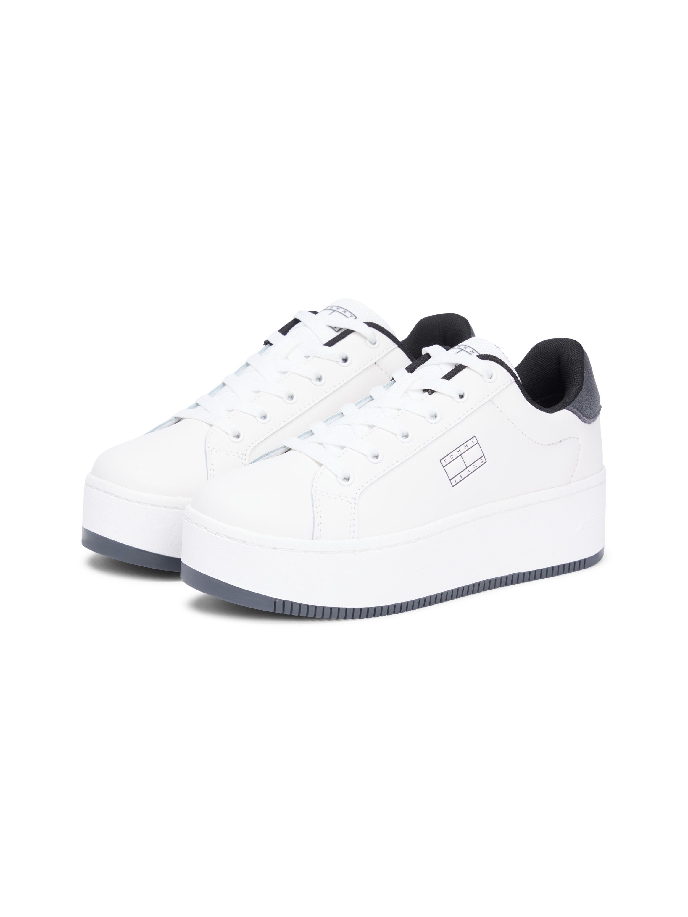 Tommy Jeans Plateausneaker »TJW FLATFORM ESS MU«  , Freizeitschuh, Halbschuh, Schnürschuh mit Kontrastbesatz