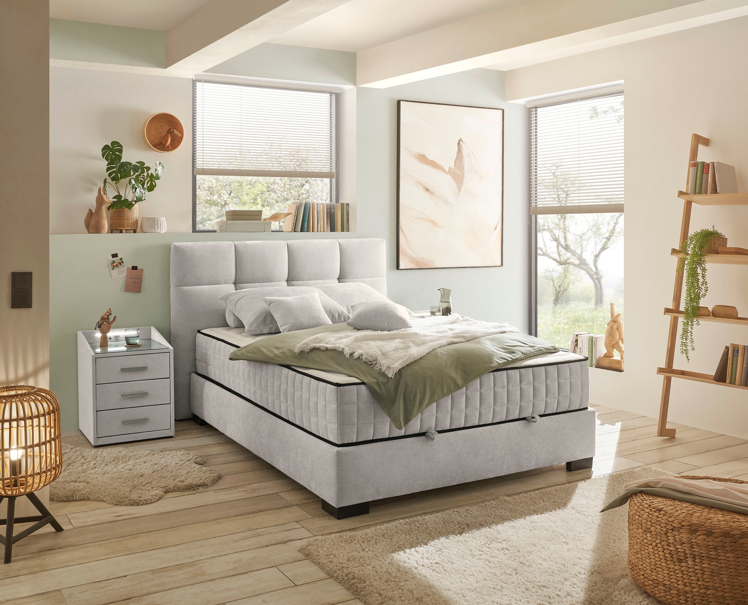 ED EXCITING DESIGN Boxbett »Nagol« mit Bettkasten, mit Wendematratze, erhältlich in verschiedenen Breiten