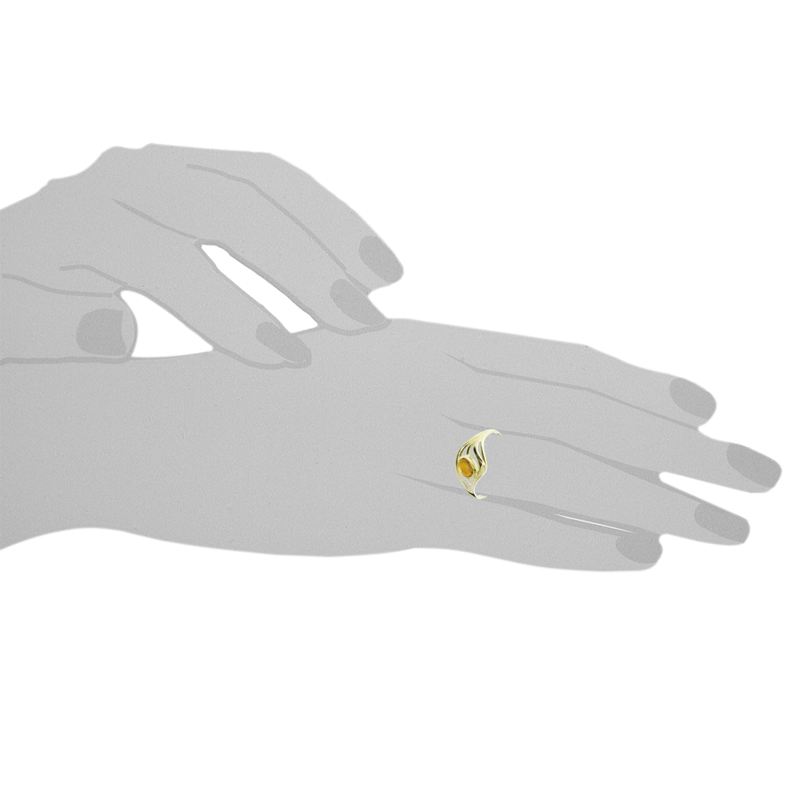 OSTSEE-SCHMUCK Fingerring »- Hella - Gold 333/000 - Bernstein«