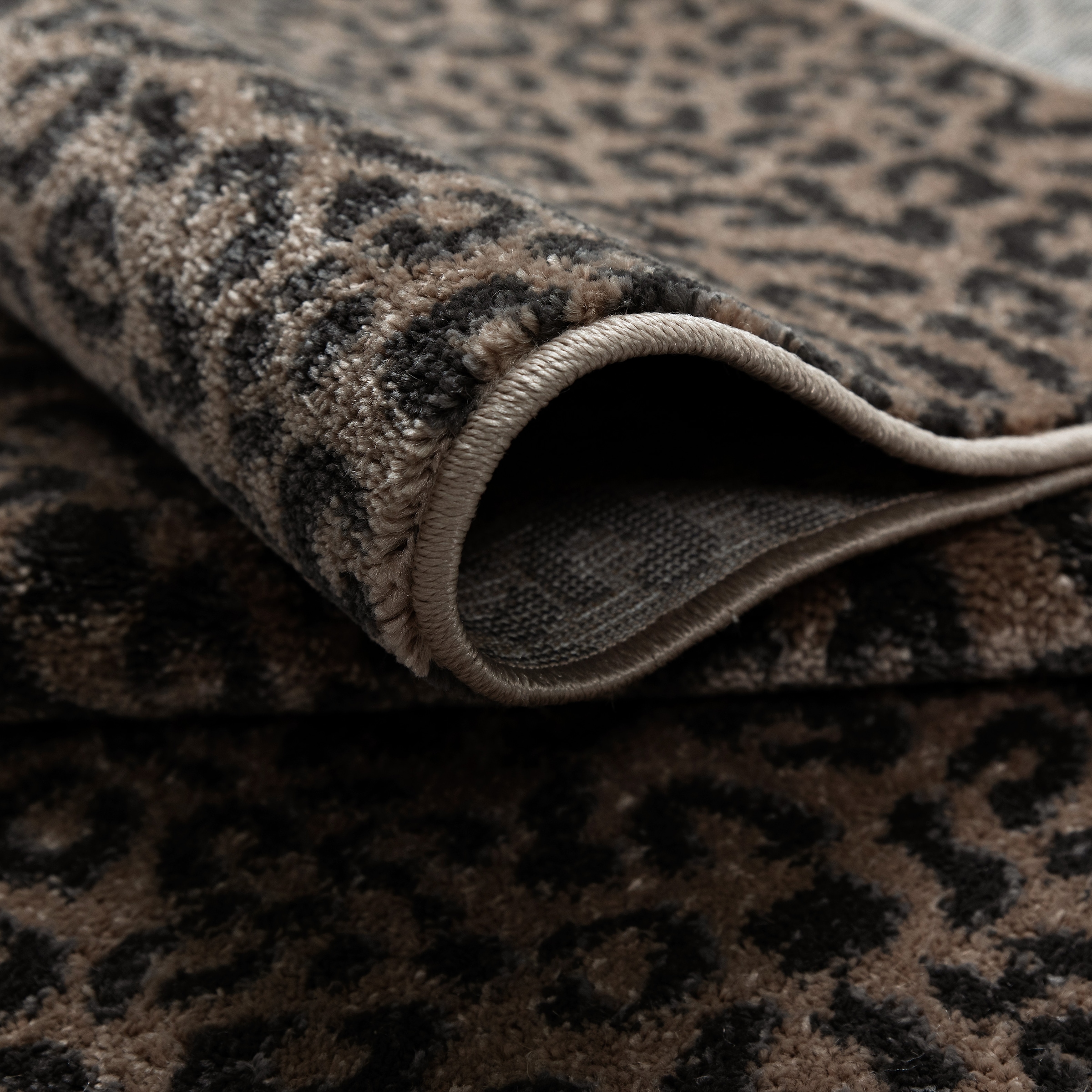 OTTO home Teppich »Fynna, Leoparden-Muster, Animalprint« rechteckig 9 mm Höhe besonders weicher Flor, Wohnzimmer, Schlafzimmer, Esszimmer, Leo