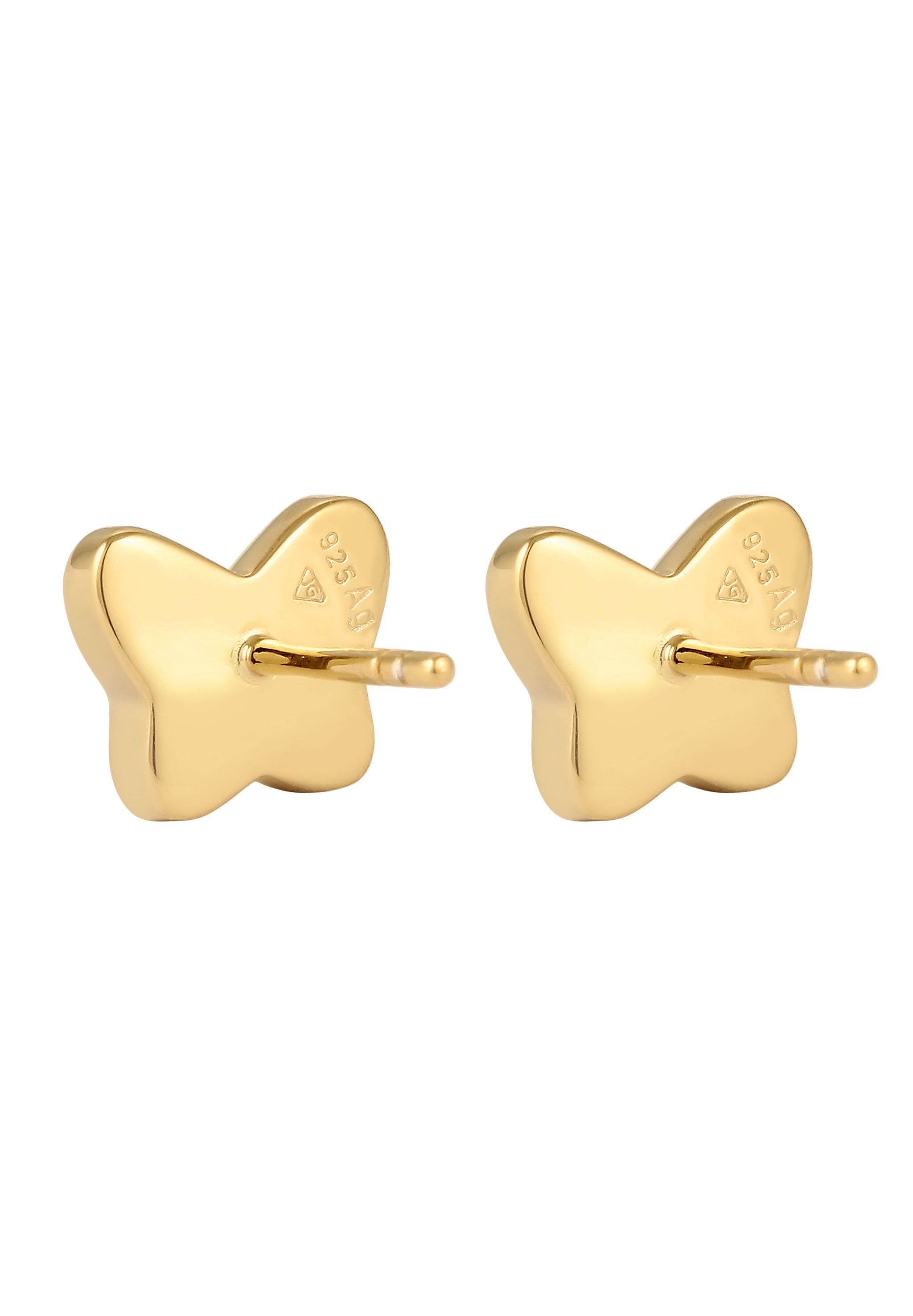 Elli Paar Ohrstecker »Ohrringe Ohrstecker Schmetterling Glas Kristalle Weiß 925 Sterling Silber«