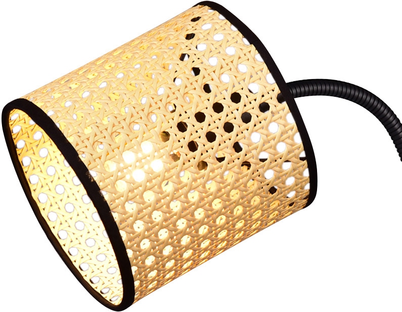 Leonique Stehlampe »Jules«, 1 mit schwenkbar Stehleuchte Geflecht online kaufen bei flammig-flammig, Leuchtenhals OTTO Lampenschirm, Wiener