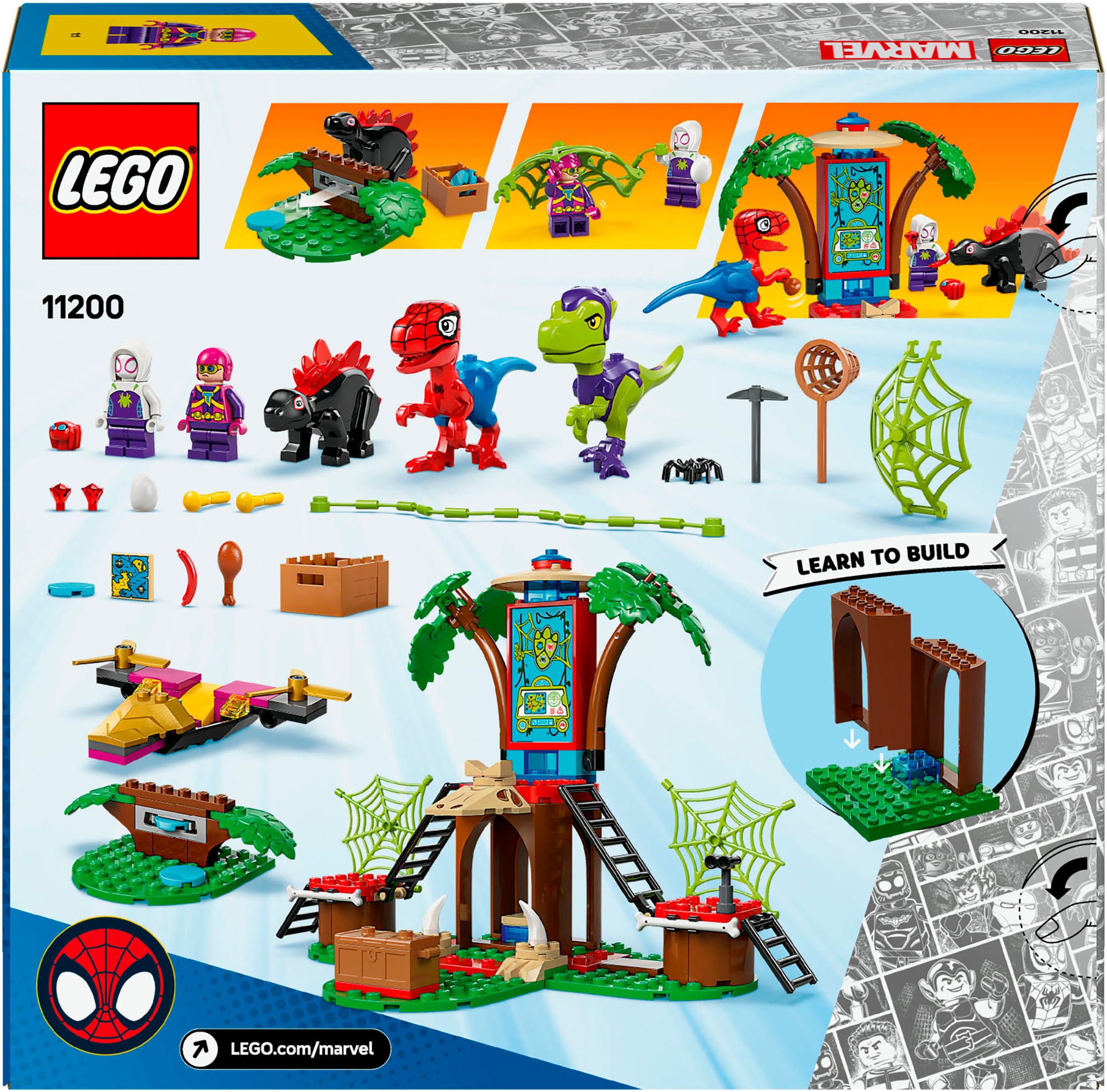 LEGO® Konstruktionsspielsteine »Showdown am Baumhaus: Spidey-Rex vs. Gobby-Raptor (11200), LEGO Spidey«, (143 St.), Made in Europe
