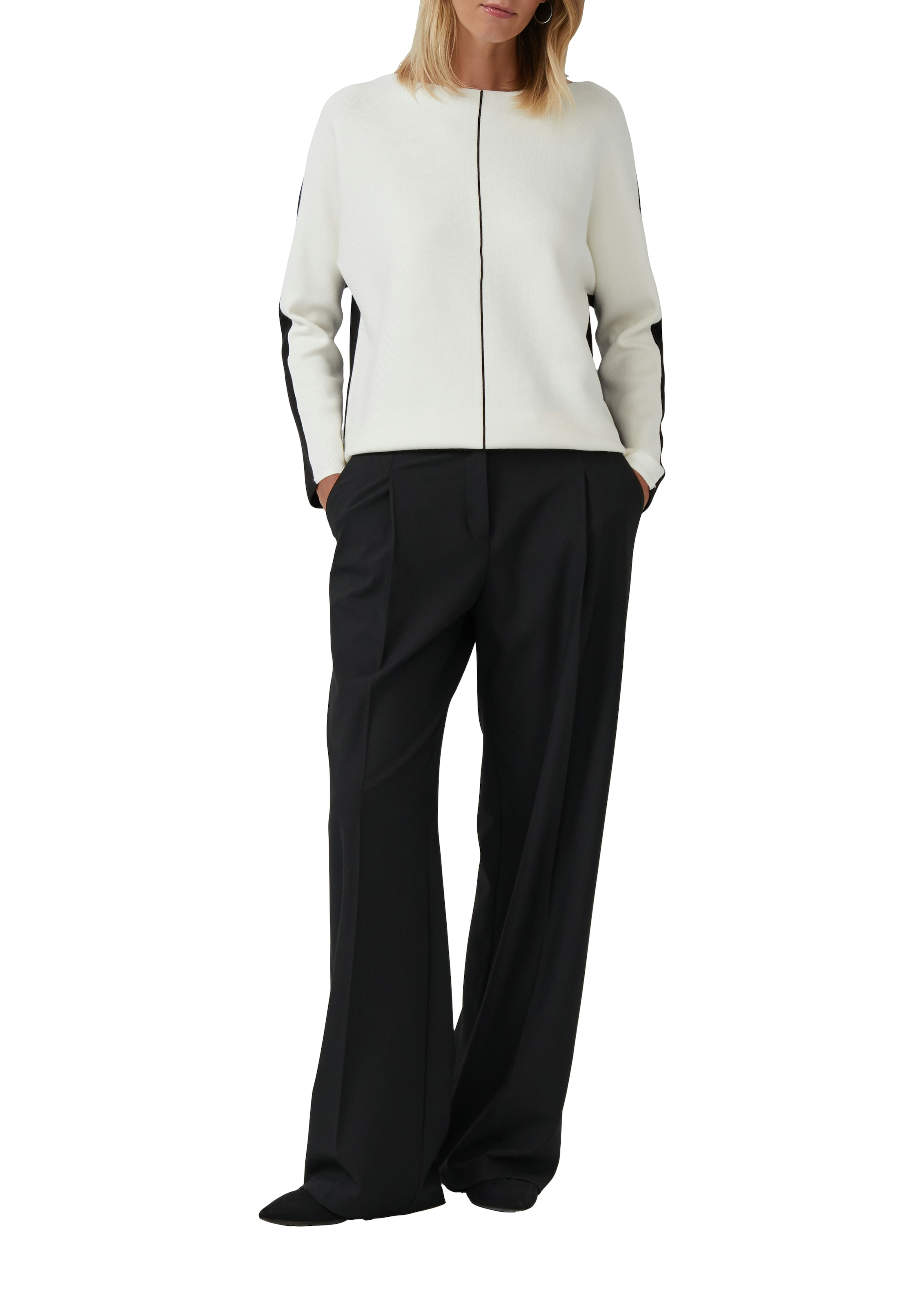 s.Oliver BLACK LABEL Strickpullover, mit Colour-Blocking