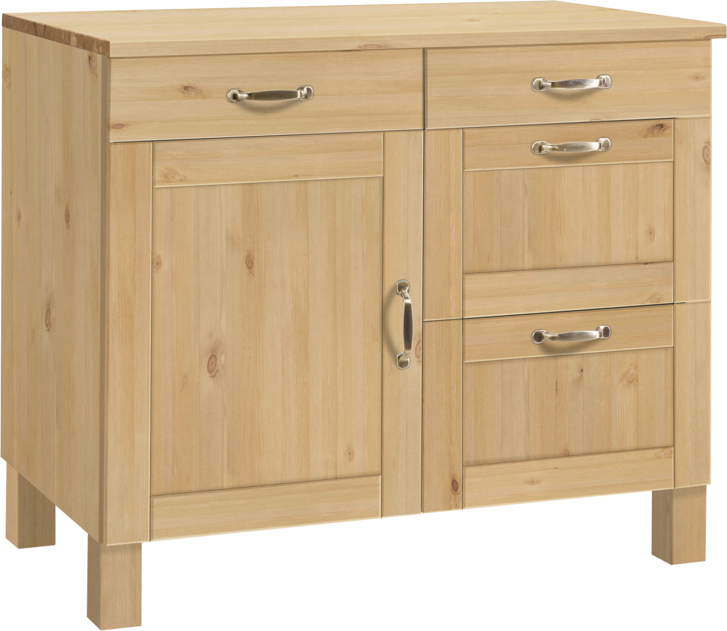 Home affaire Unterschrank »Alby« Breite 100 cm, 1 Tür, 4 Schubladen