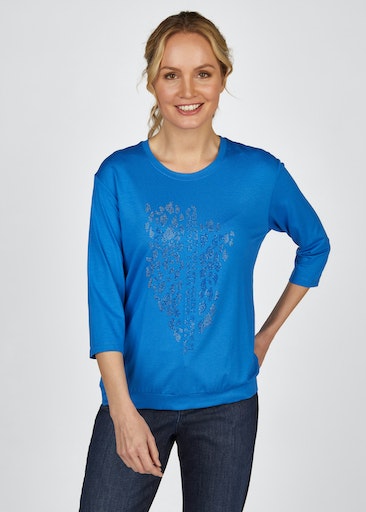 3/4-Arm-Shirt, im hüftlangen Schnitt