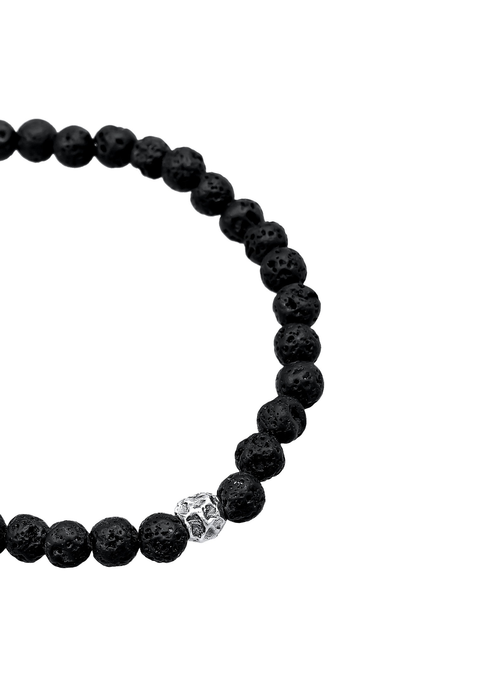 HAZE & GLORY Silberkette »Halskette Steinkette Lava Organic Design 925 Silber«