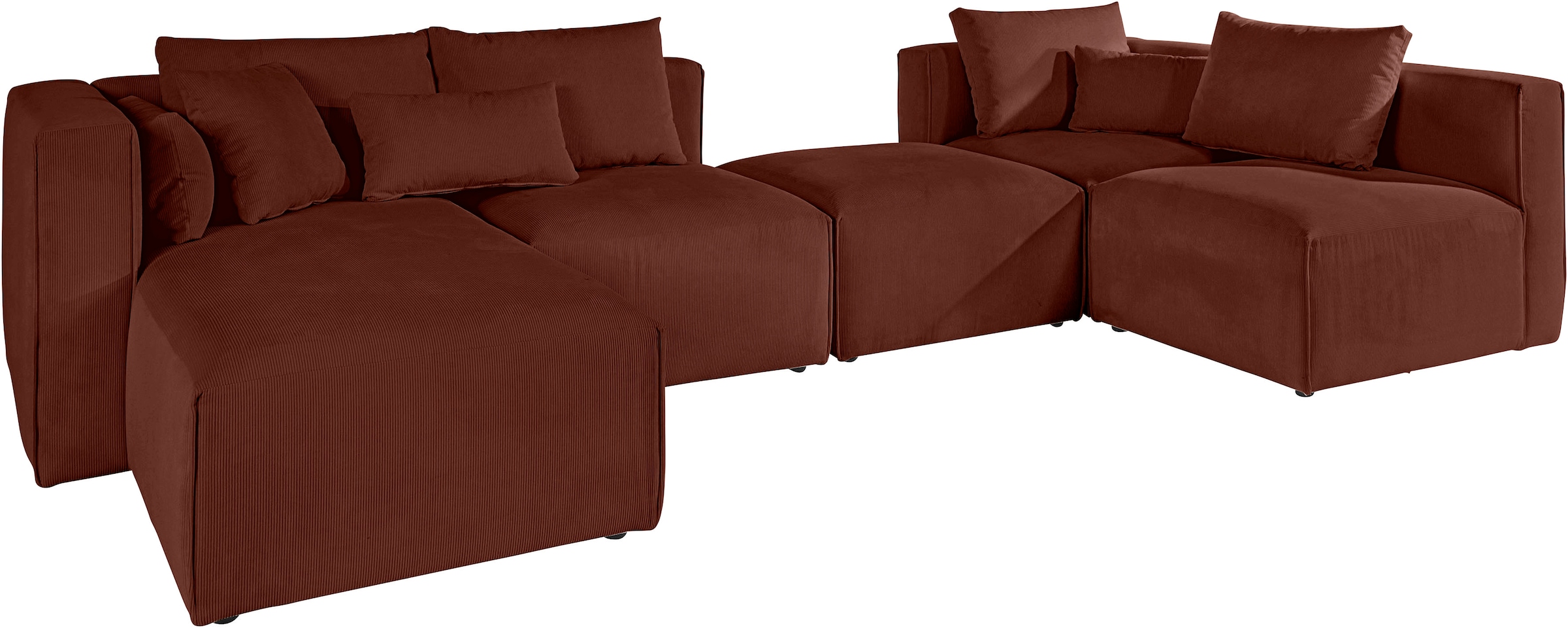Guido Maria Kretschmer Home&Living Wohnlandschaft »Comfine U-Form«, zusammengesetzt aus Modulen, in 3 Stoffen und vielen Farben