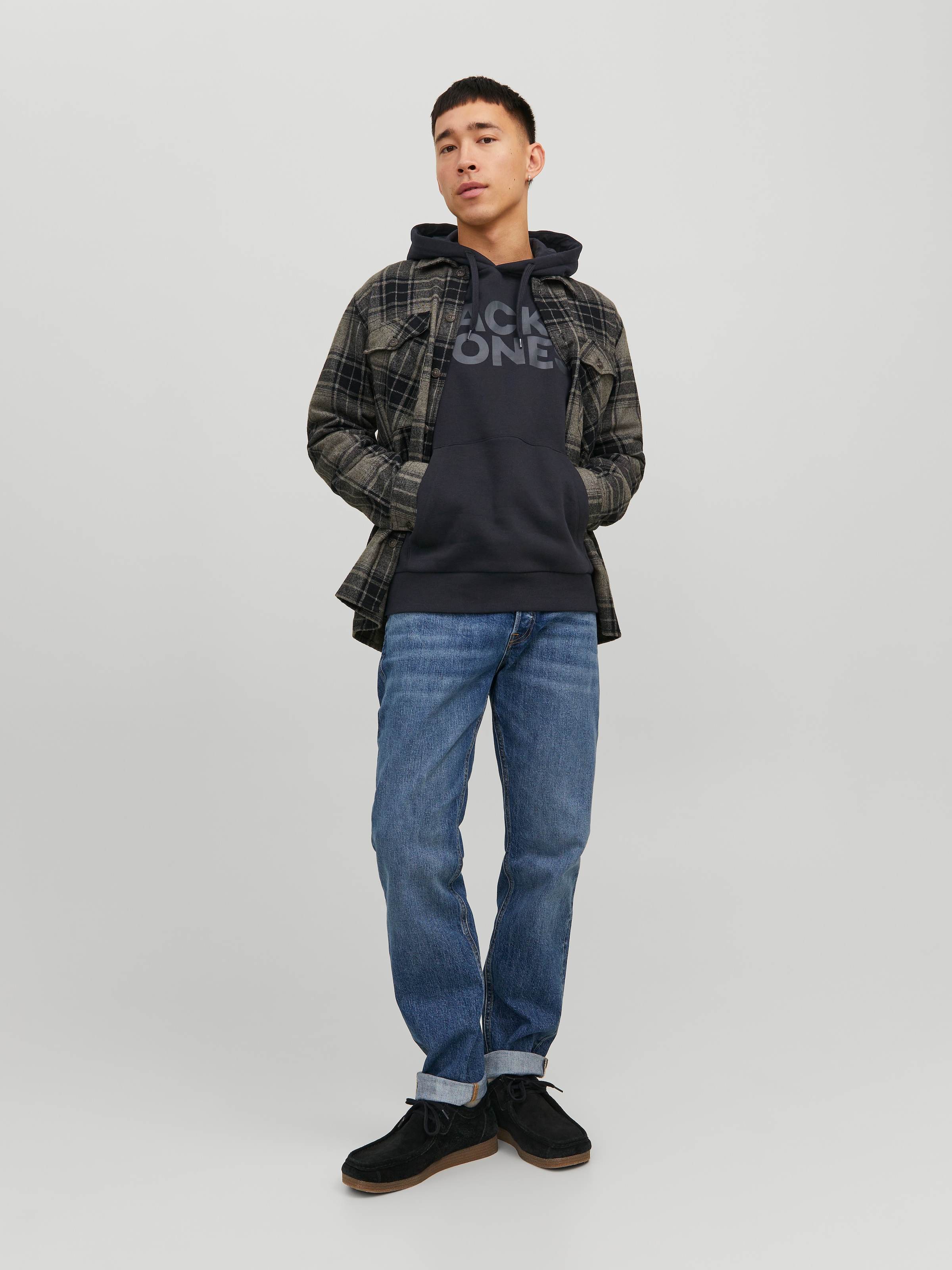 Jack & Jones Kapuzensweatshirt »JJECORP LOGO SWEAT HOOD NOOS«, mit Logo Print
